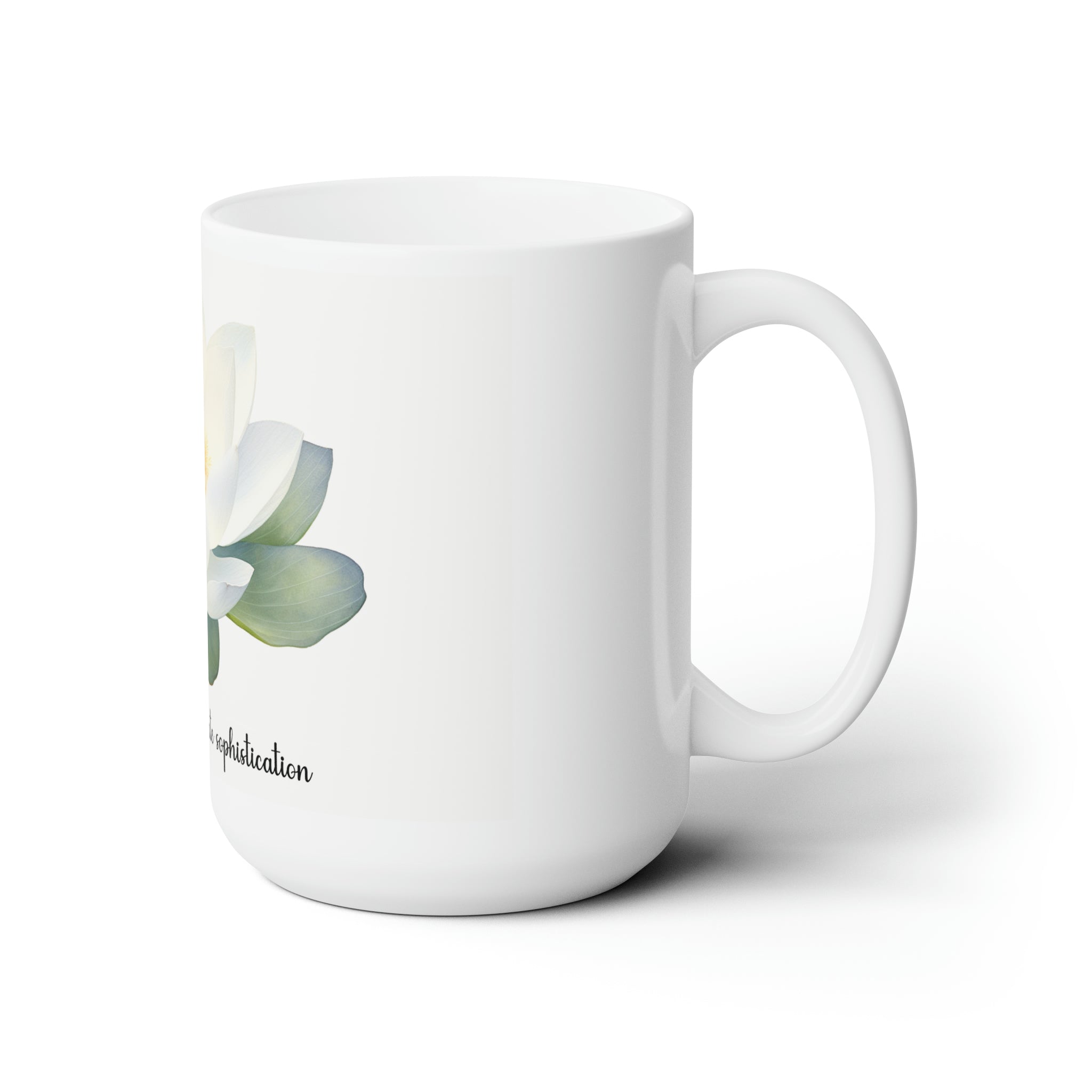 Ceramic Mug 15oz - White Lotus