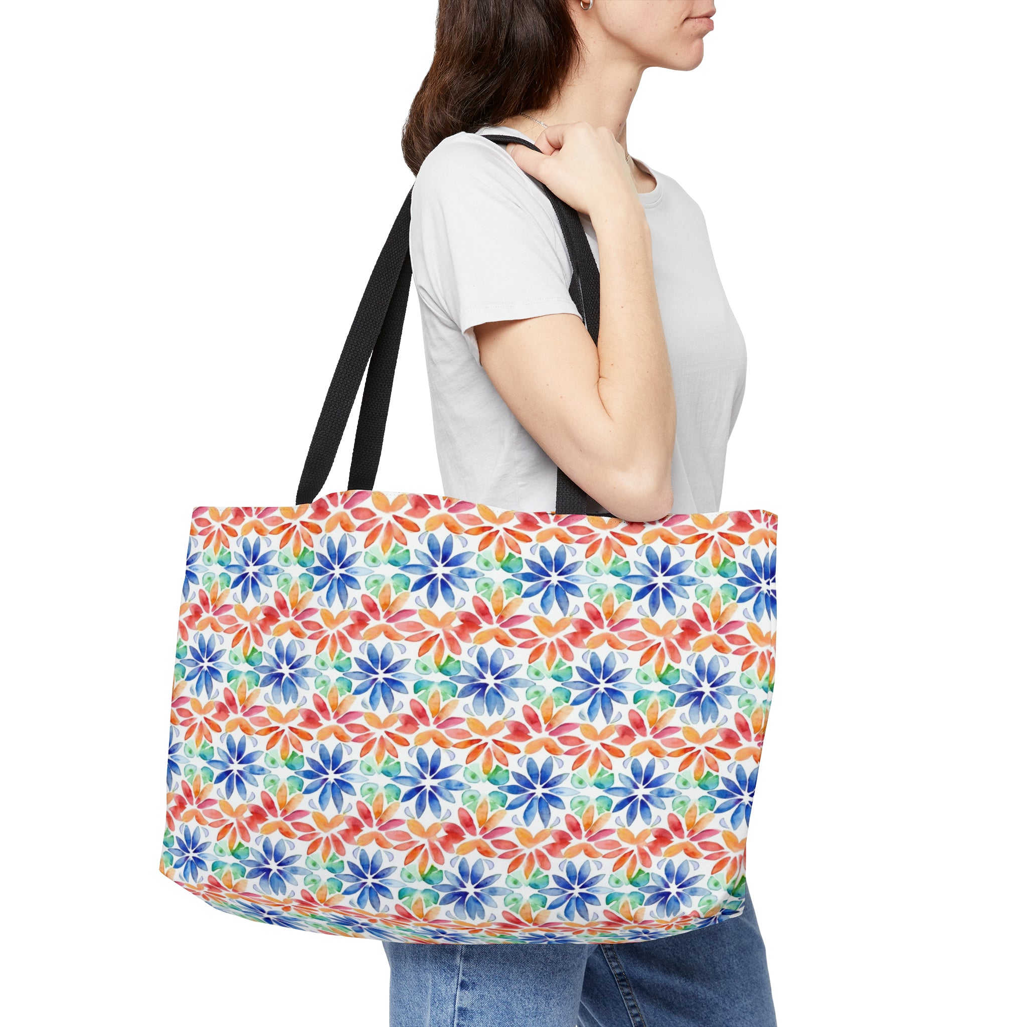 Weekender Tote Bag (AOP) - Seamless Floral Designs 04