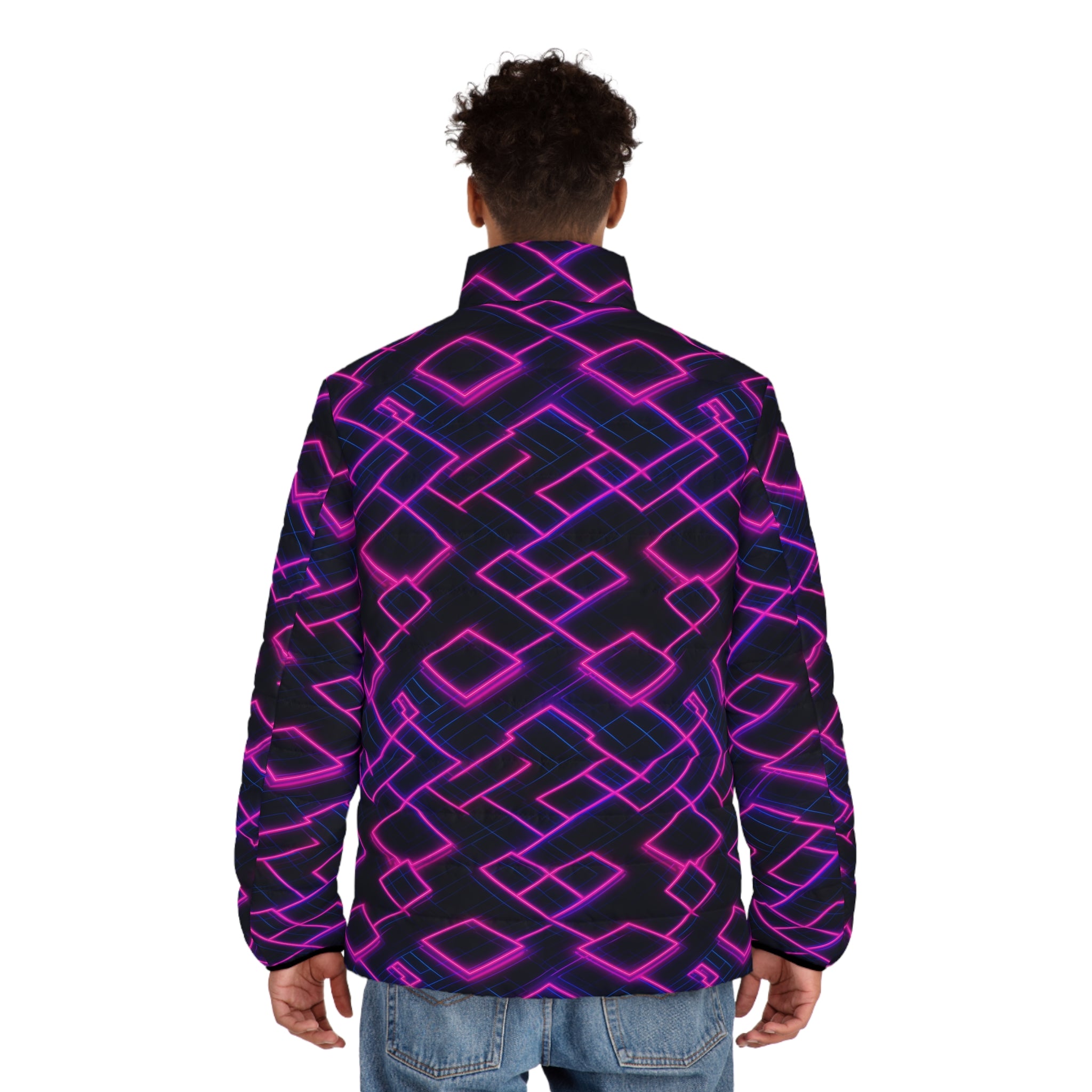 Men's Puffer Jacket (AOP) - Abstract Designs 07
