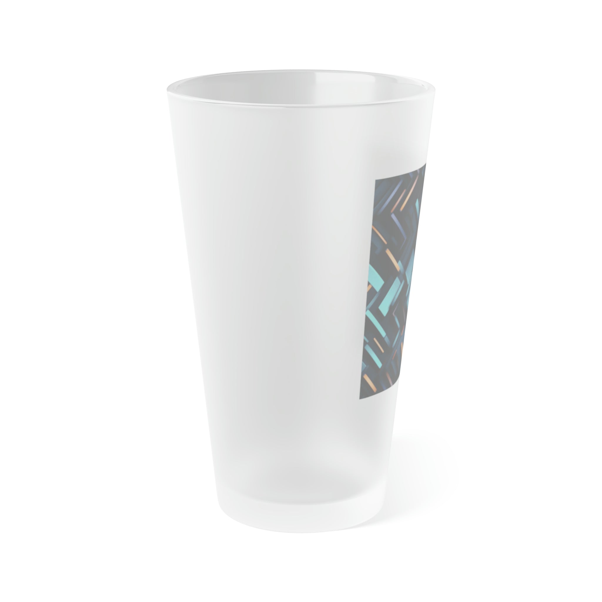 Frosted Pint Glass, 16oz - Vibrant Designs 03