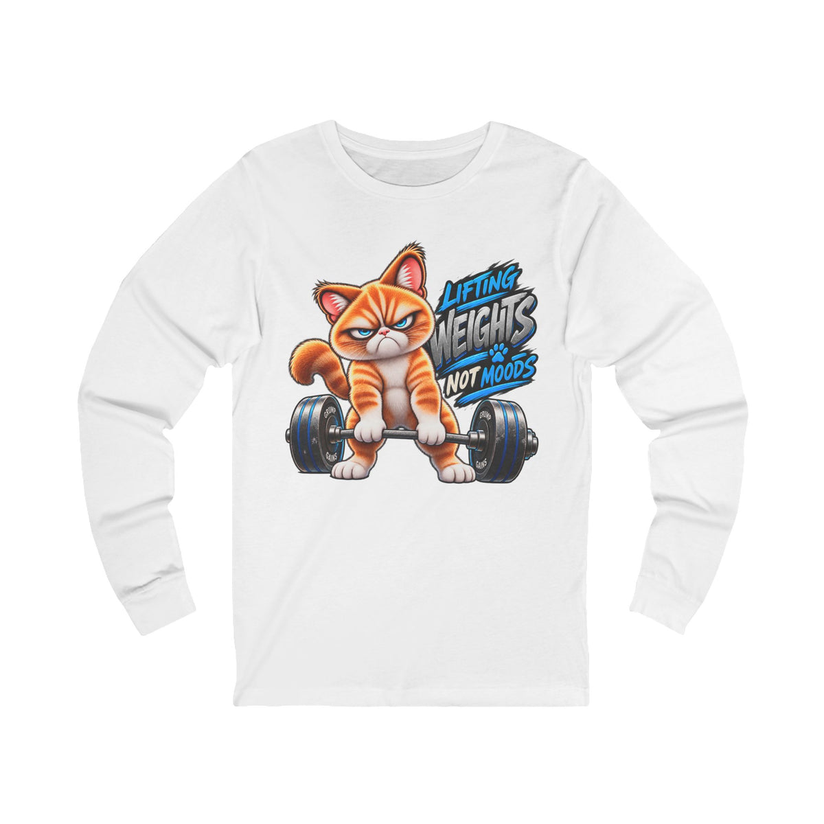 Lifting Weights, not Moods - Mildly Feral - Unisex Long Sleeve Tee