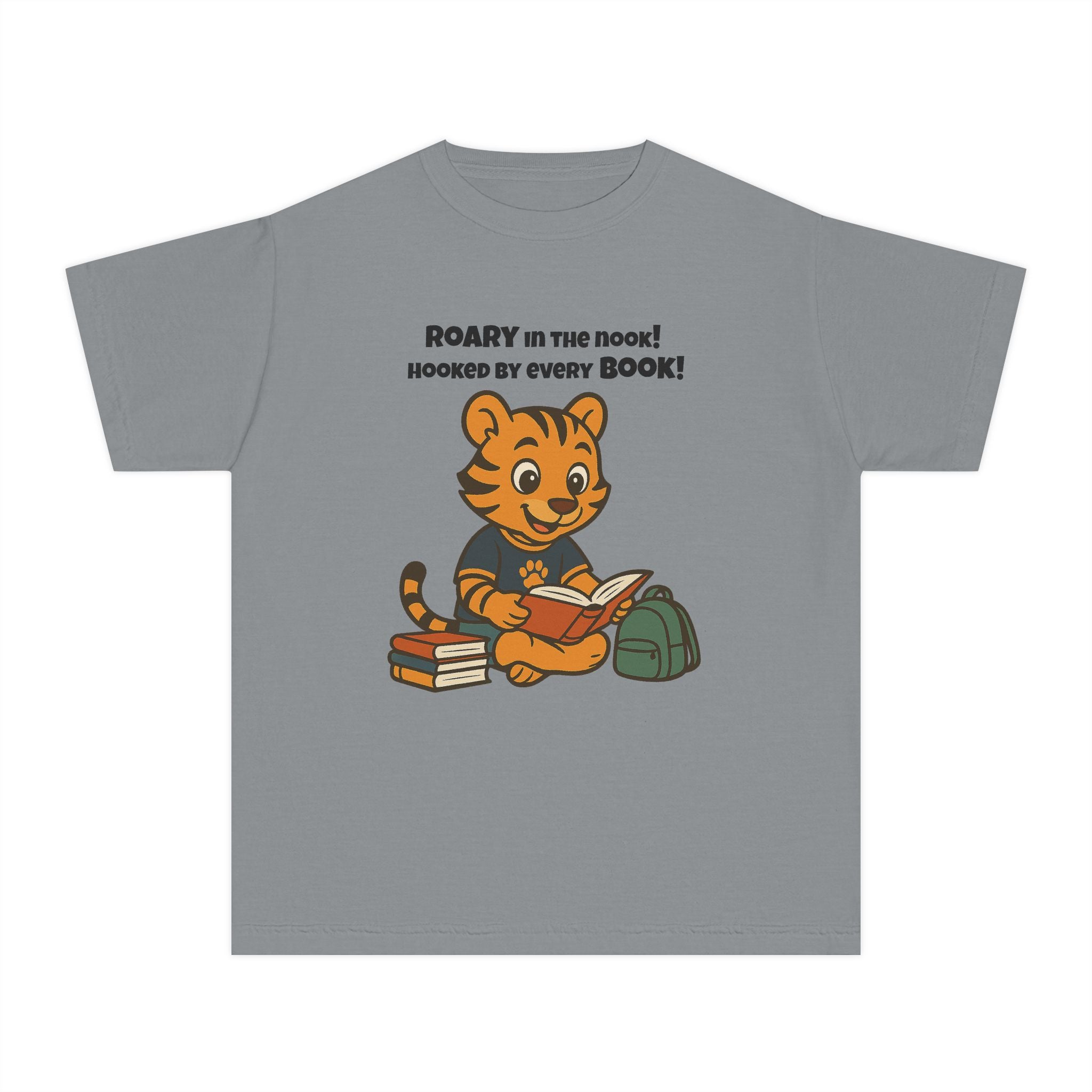 Youth Midweight Cotton Tee - Roary's Adventures in the Library