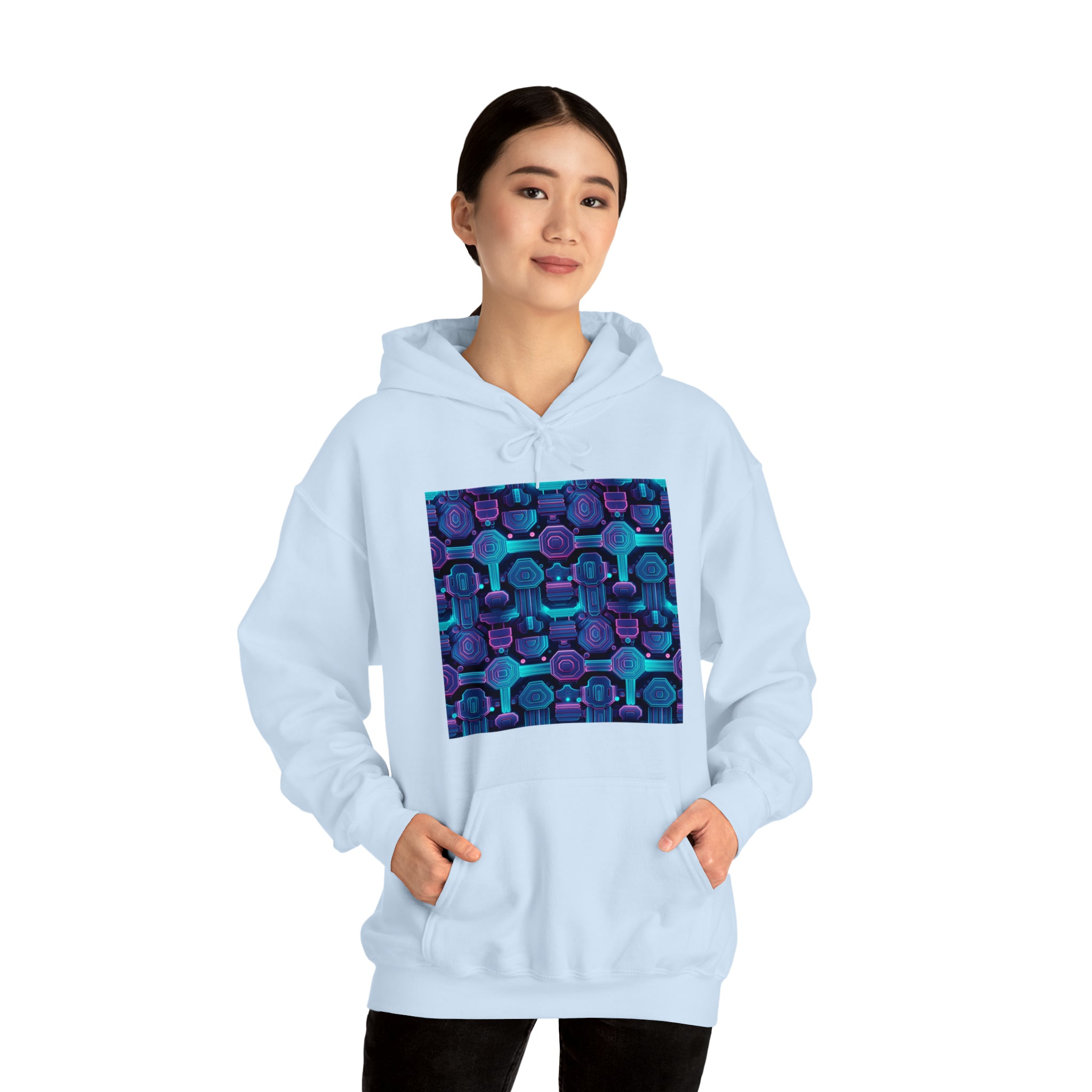 Unisex Heavy Blend™ Hooded Sweatshirt - Abstract Neon Designs 02