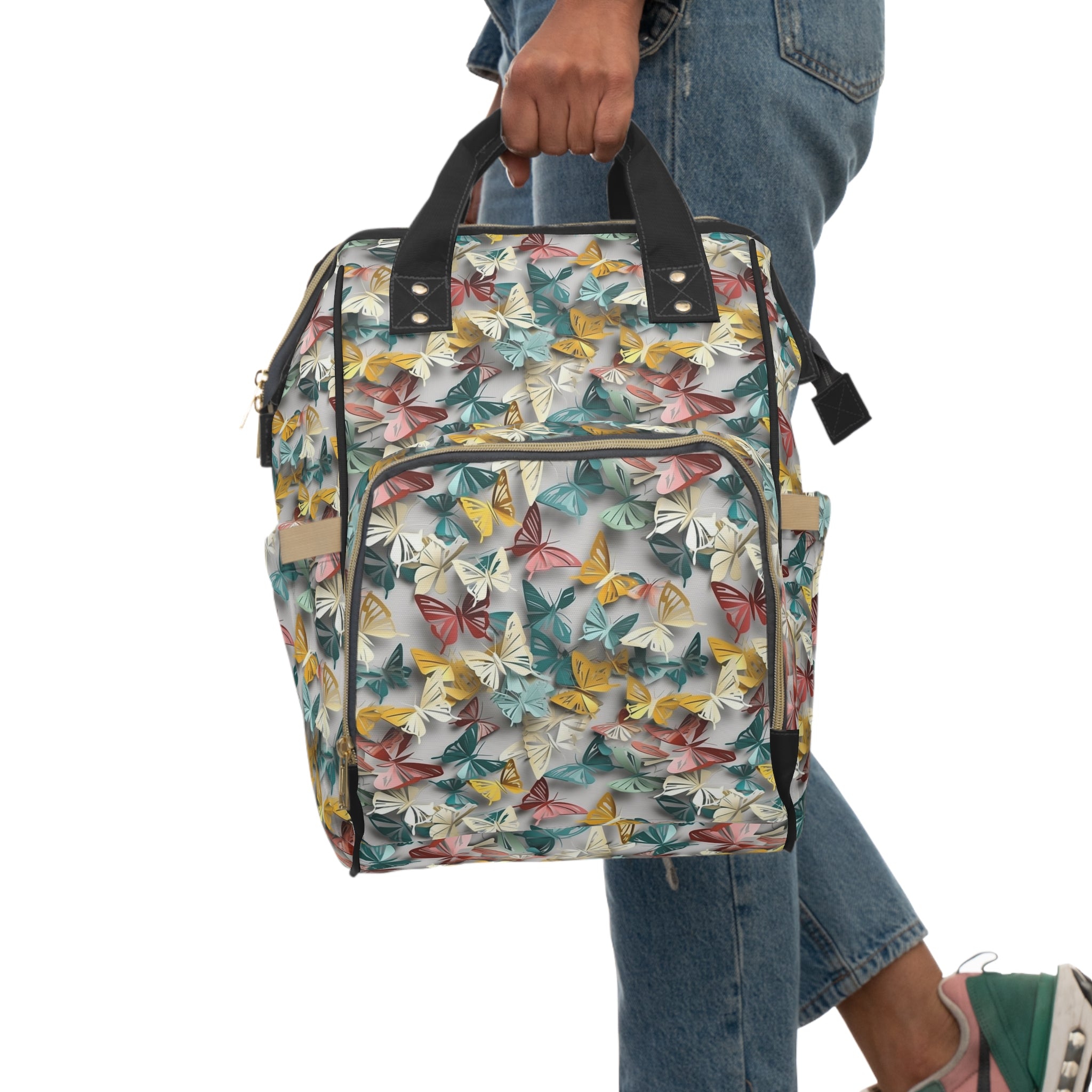 Multifunctional Diaper Backpack (AOP) - Abstract Designs 01