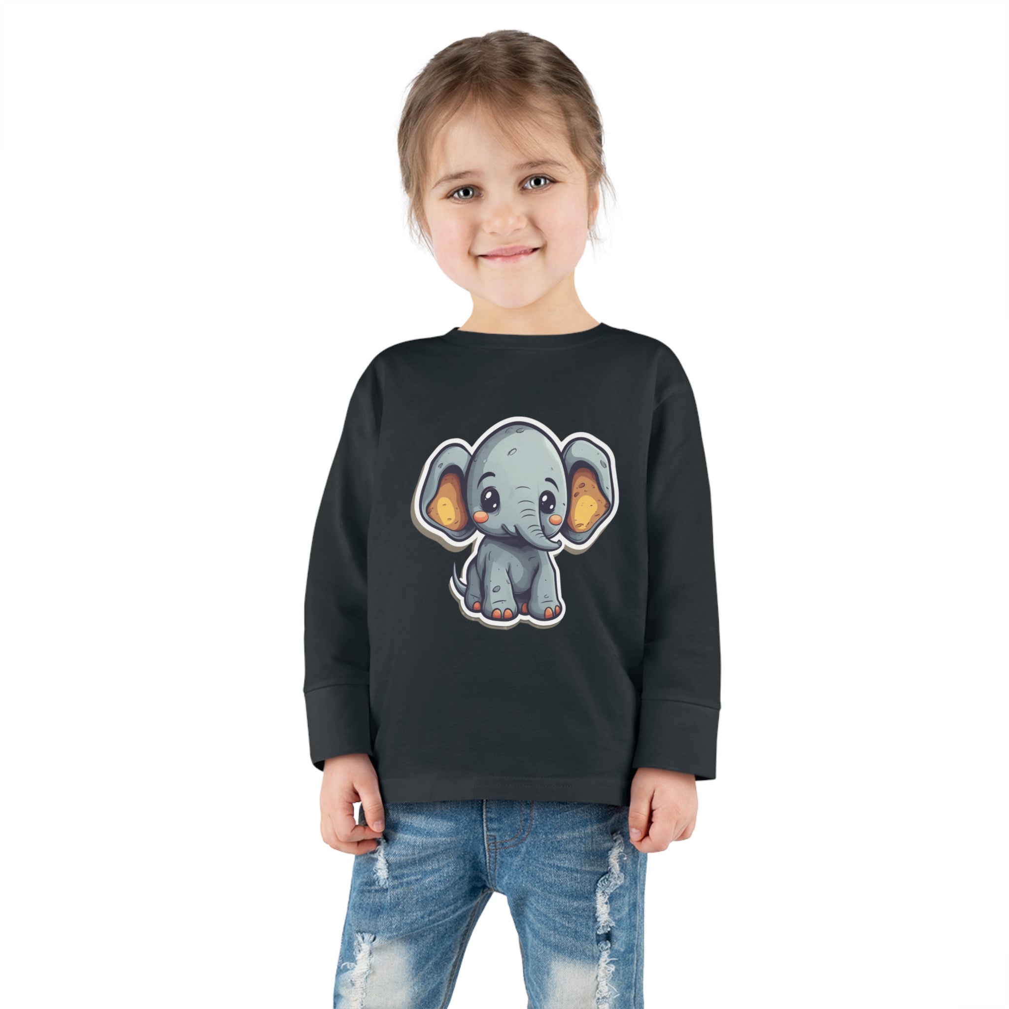 Toddler Long Sleeve Tee - Elephant Calf