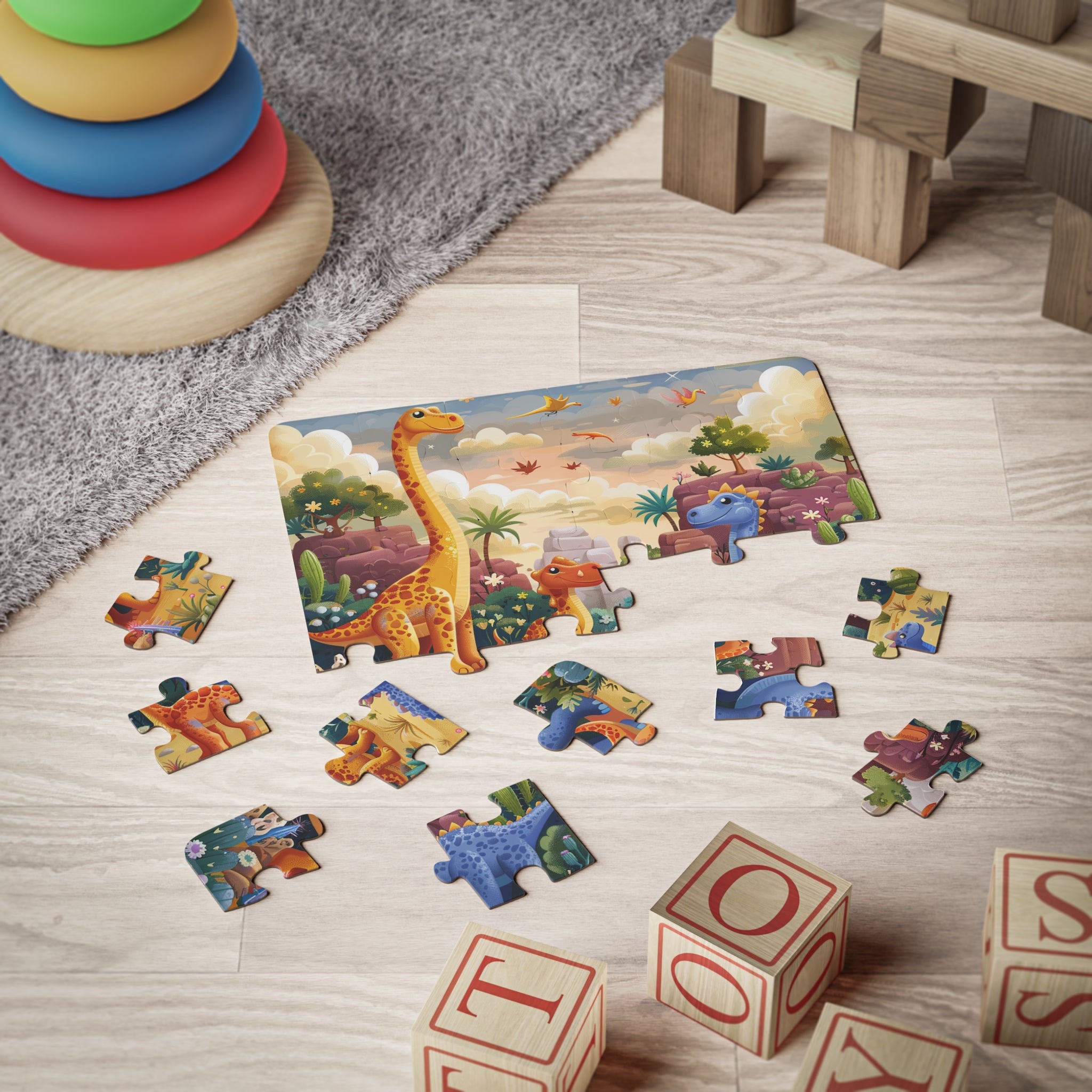 Kids' Puzzle, 30-Piece - Dino Land