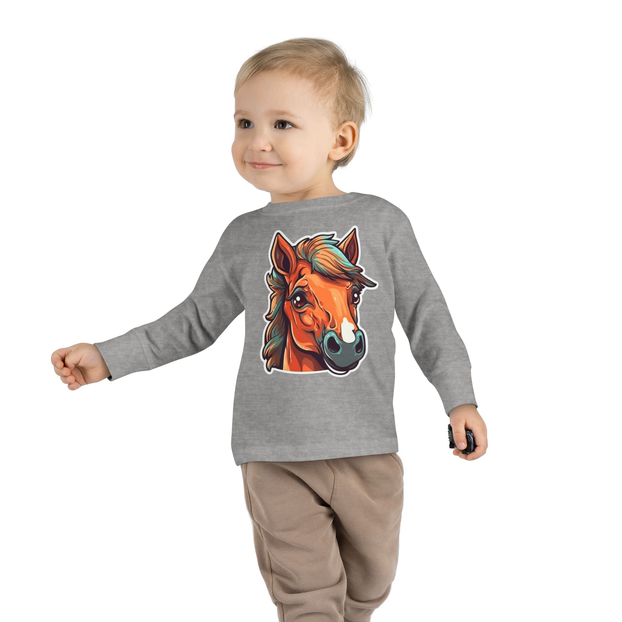 Toddler Long Sleeve Tee - Horse Foal