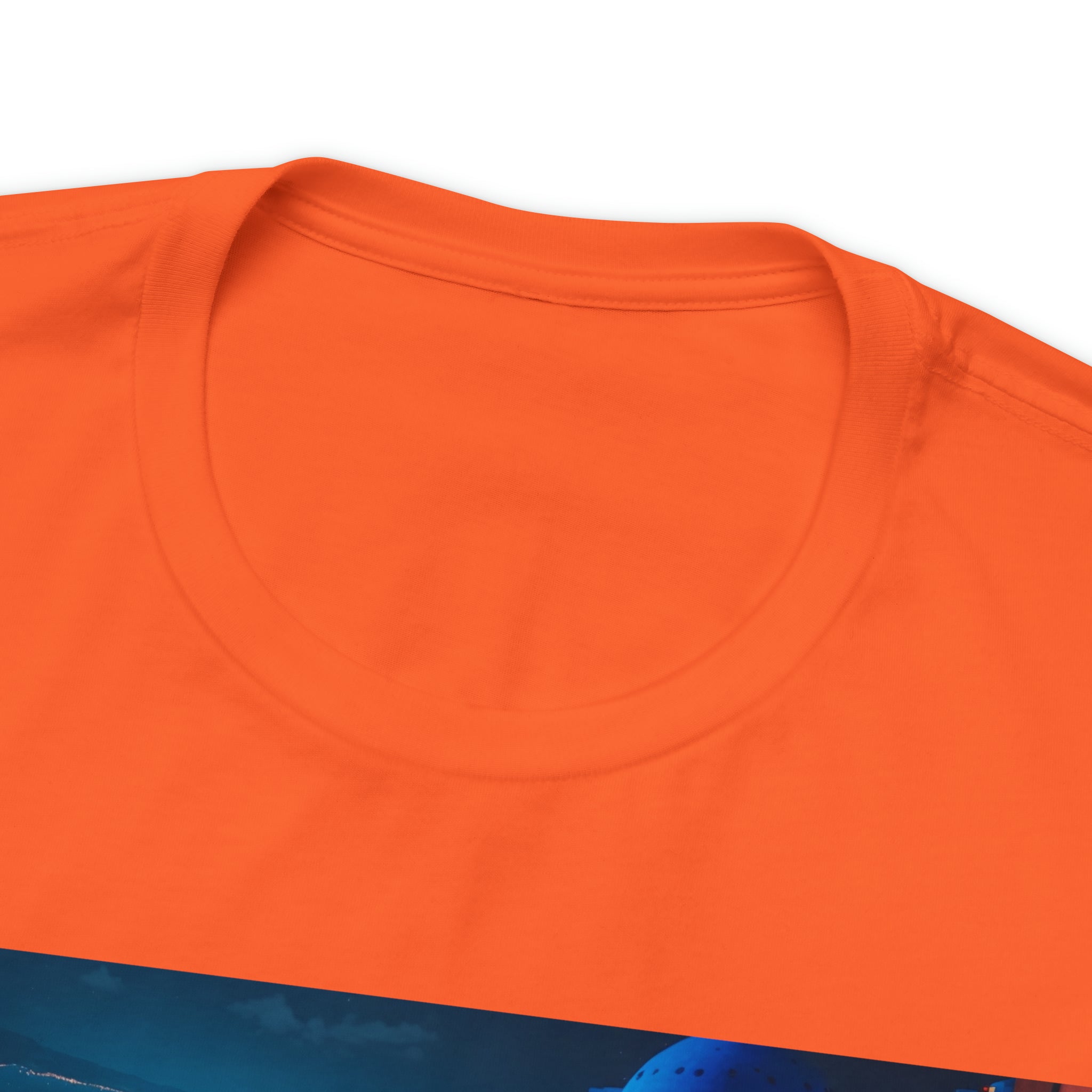 Unisex Jersey Short Sleeve Tee - Oia Blue Domes, Greece