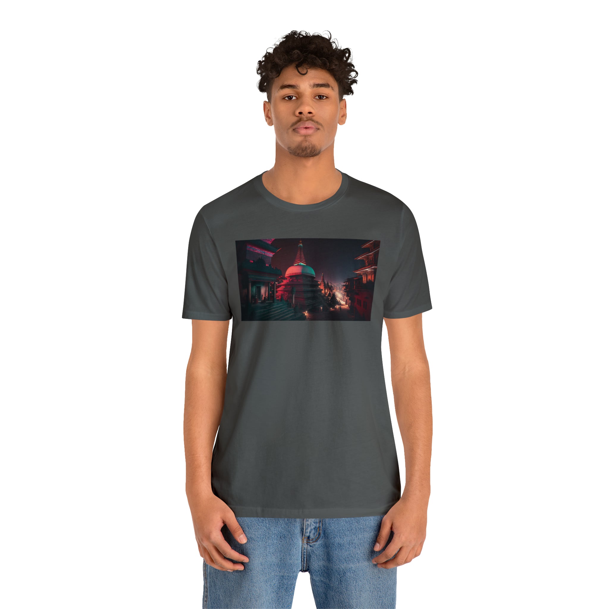 Unisex Jersey Short Sleeve Tee - Swayambhunath Temple, Nepal