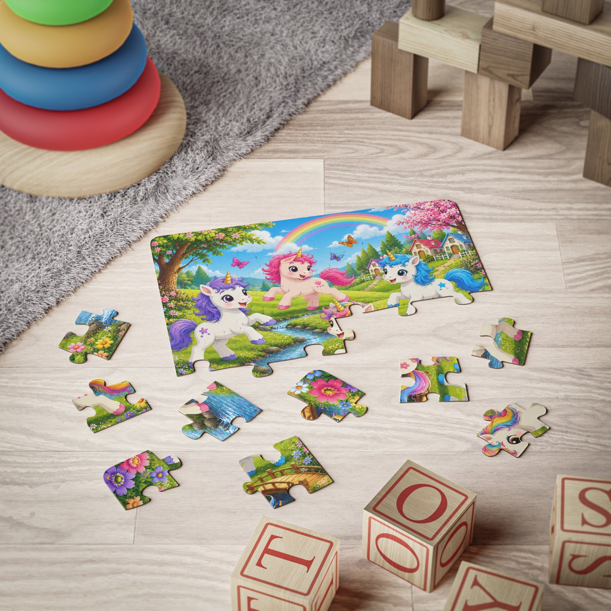 Kids' Puzzle, 30-Piece - Unicorn Forest
