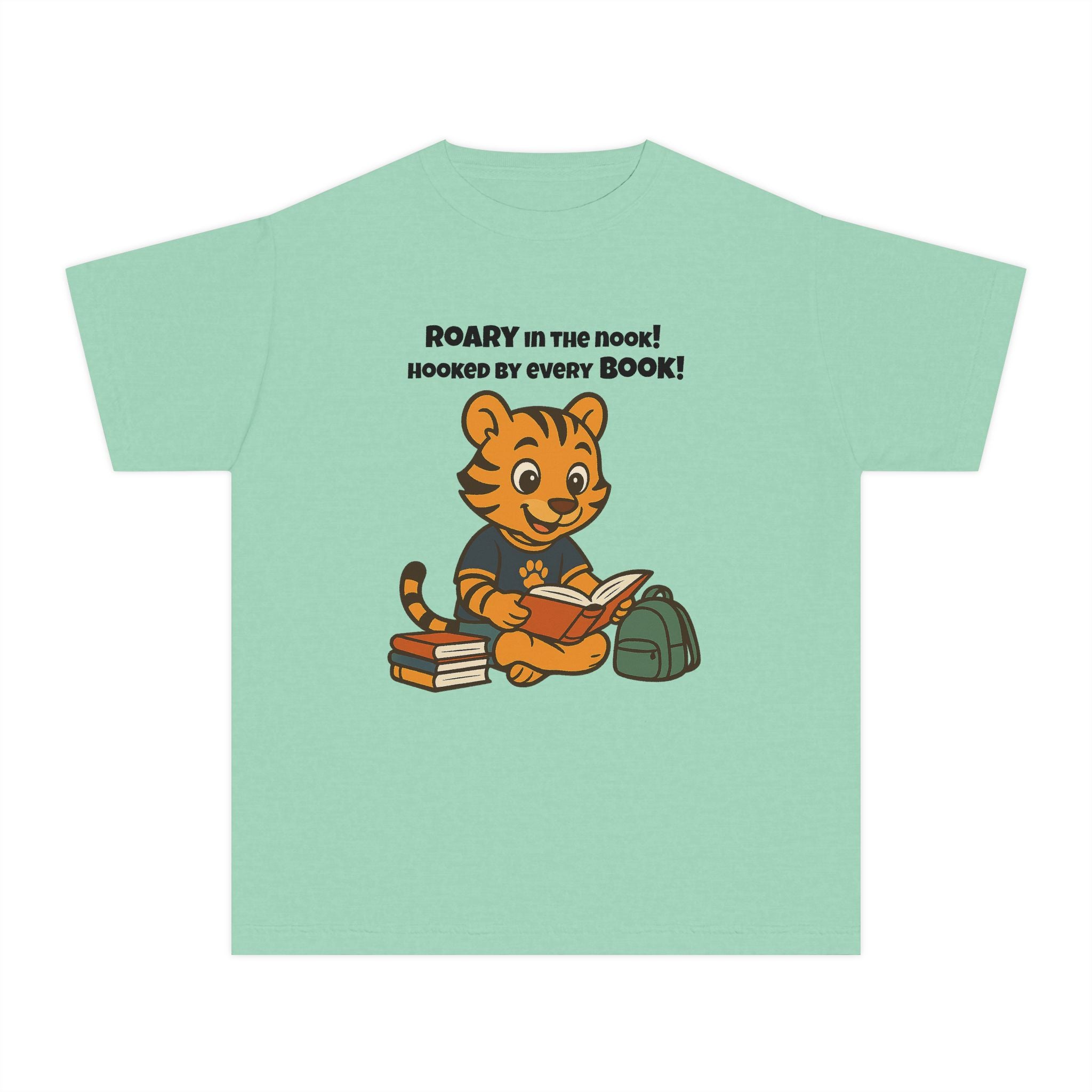 Youth Midweight Cotton Tee - Roary's Adventures in the Library