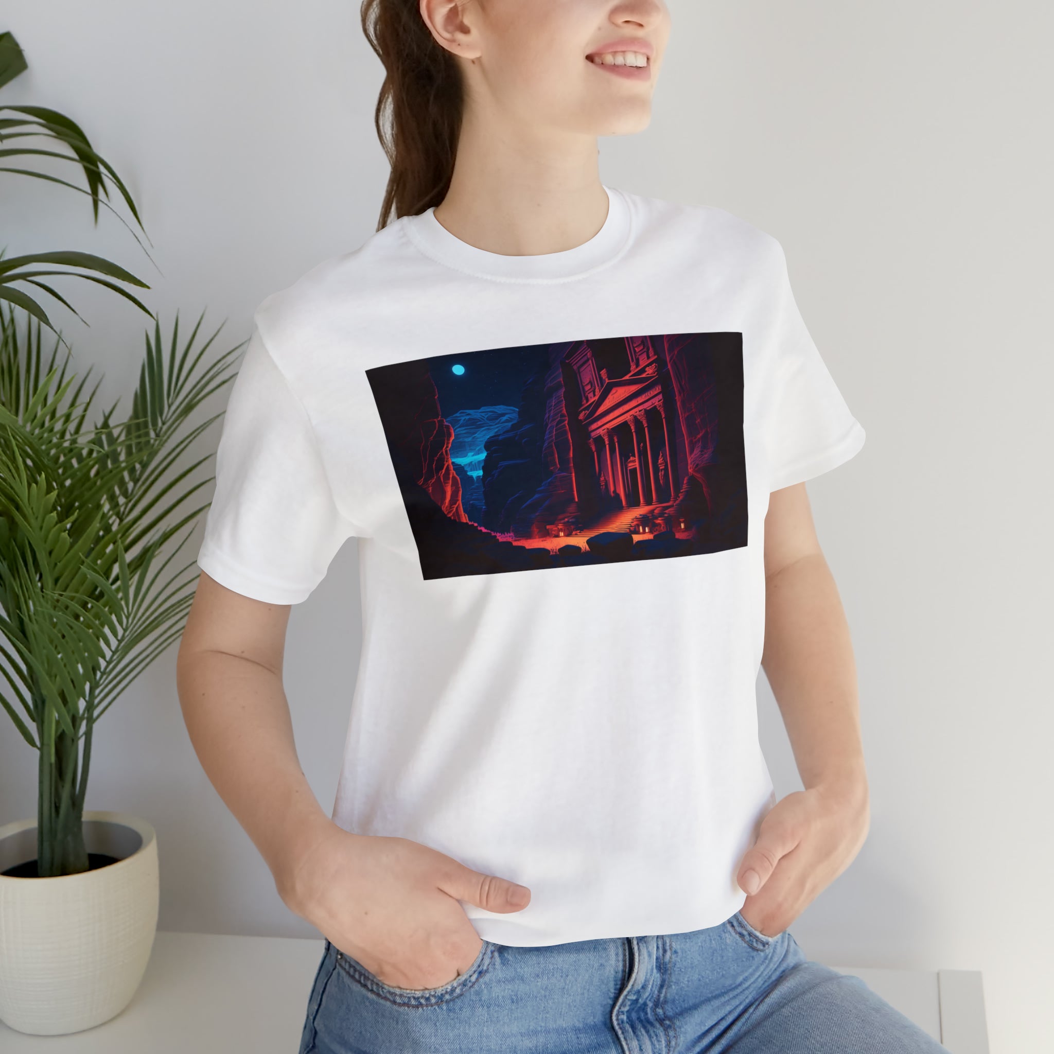 Unisex Jersey Short Sleeve Tee - Petra Caves, Jordan