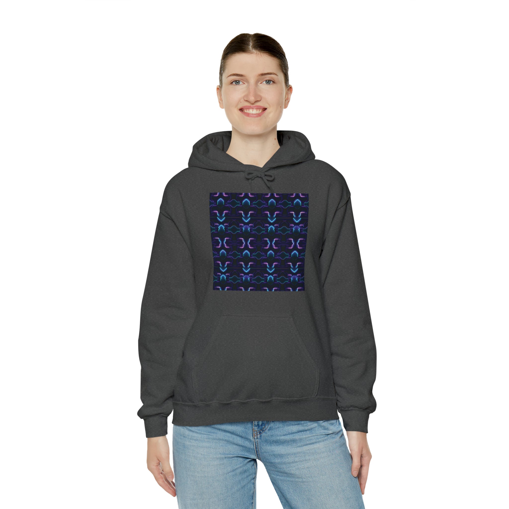 Unisex Heavy Blend™ Hooded Sweatshirt - Abstract Neon Designs 06