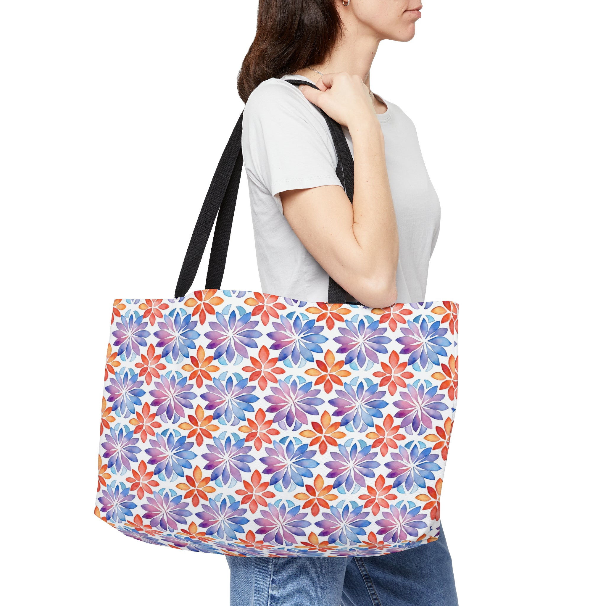 Weekender Tote Bag (AOP) - Seamless Floral Designs 05
