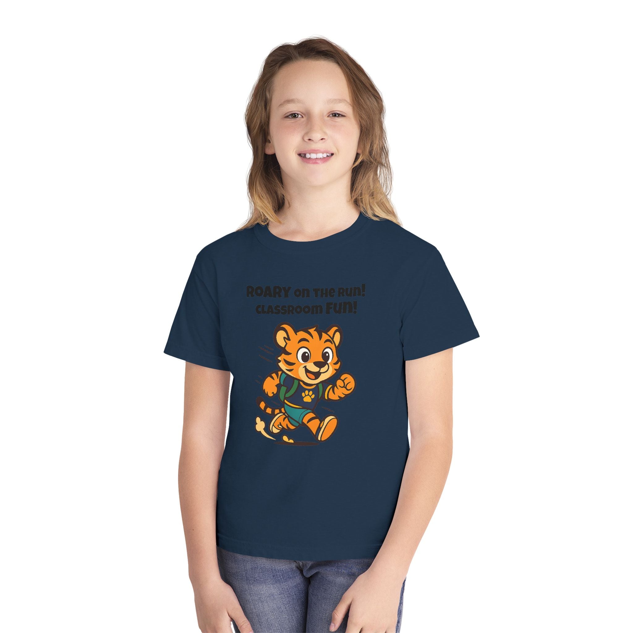 Youth Midweight Cotton Tee - Roary's Dash to School
