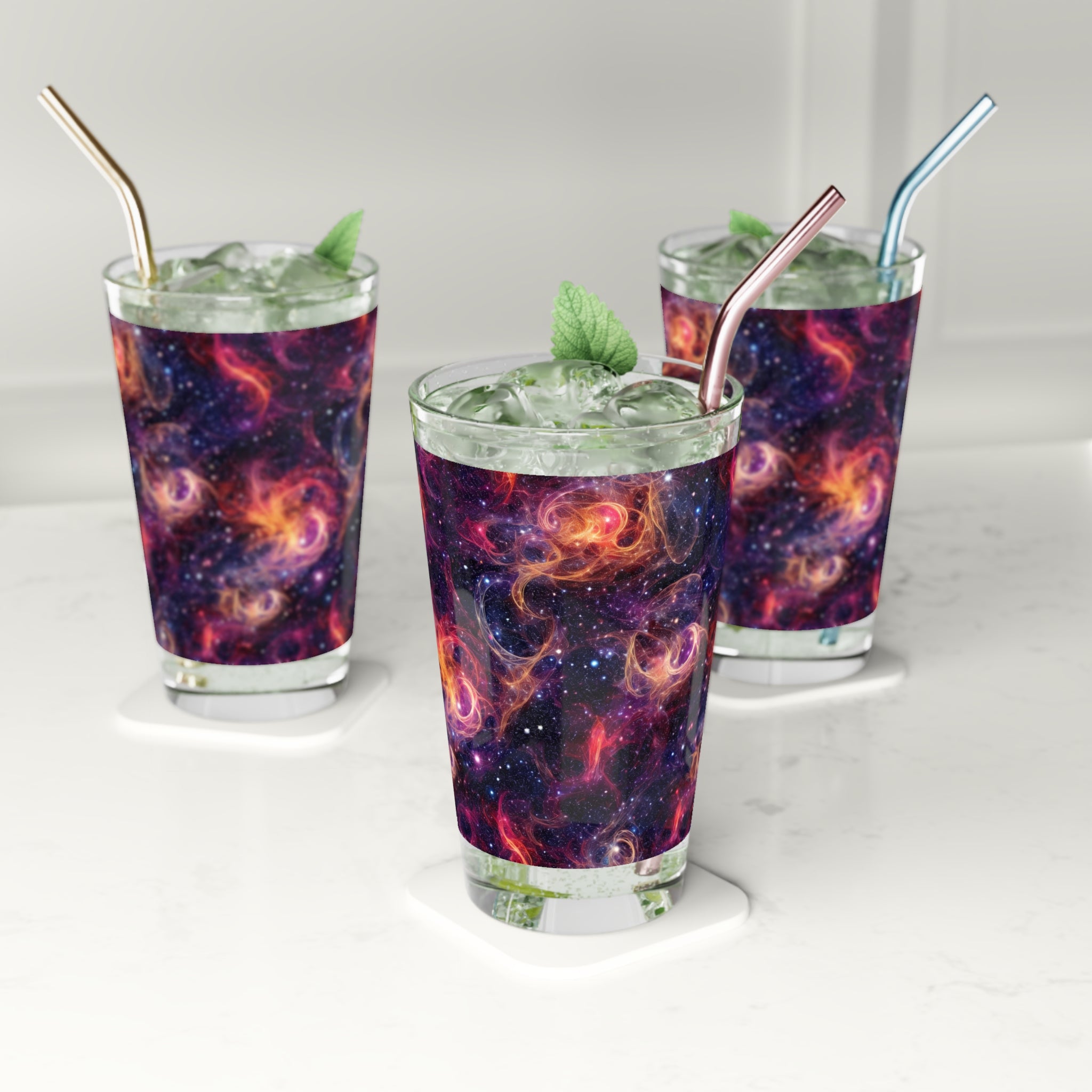 Pint Glass, 16oz - Abstract Designs 06