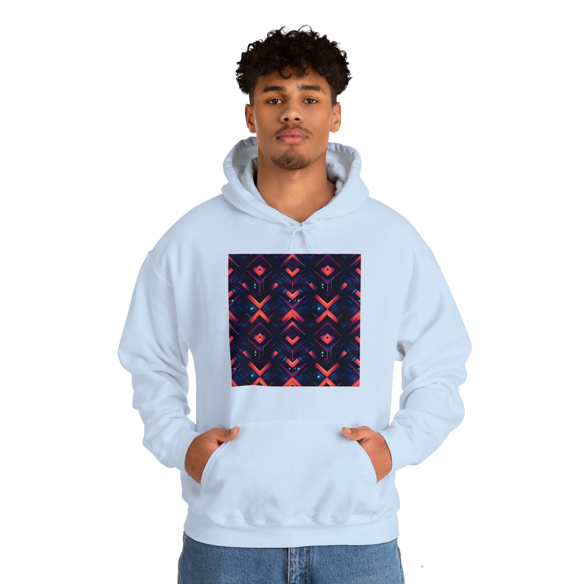 Unisex Heavy Blend™ Hooded Sweatshirt - Abstract Neon Designs 03