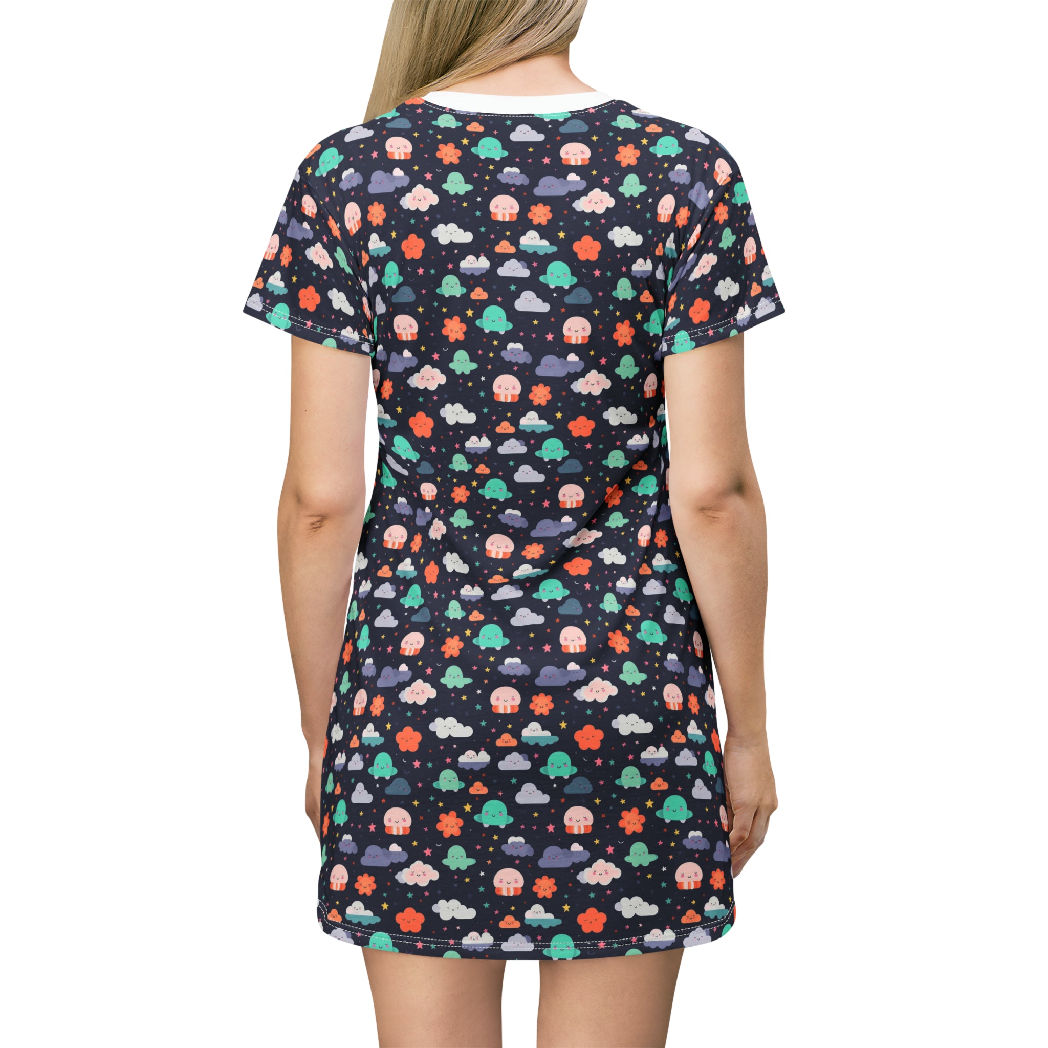 T-Shirt Dress (AOP) - Adorable Seamless Design 09