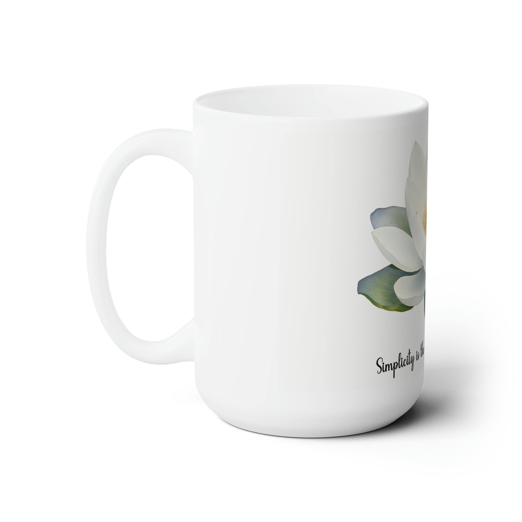 Ceramic Mug 15oz - White Lotus