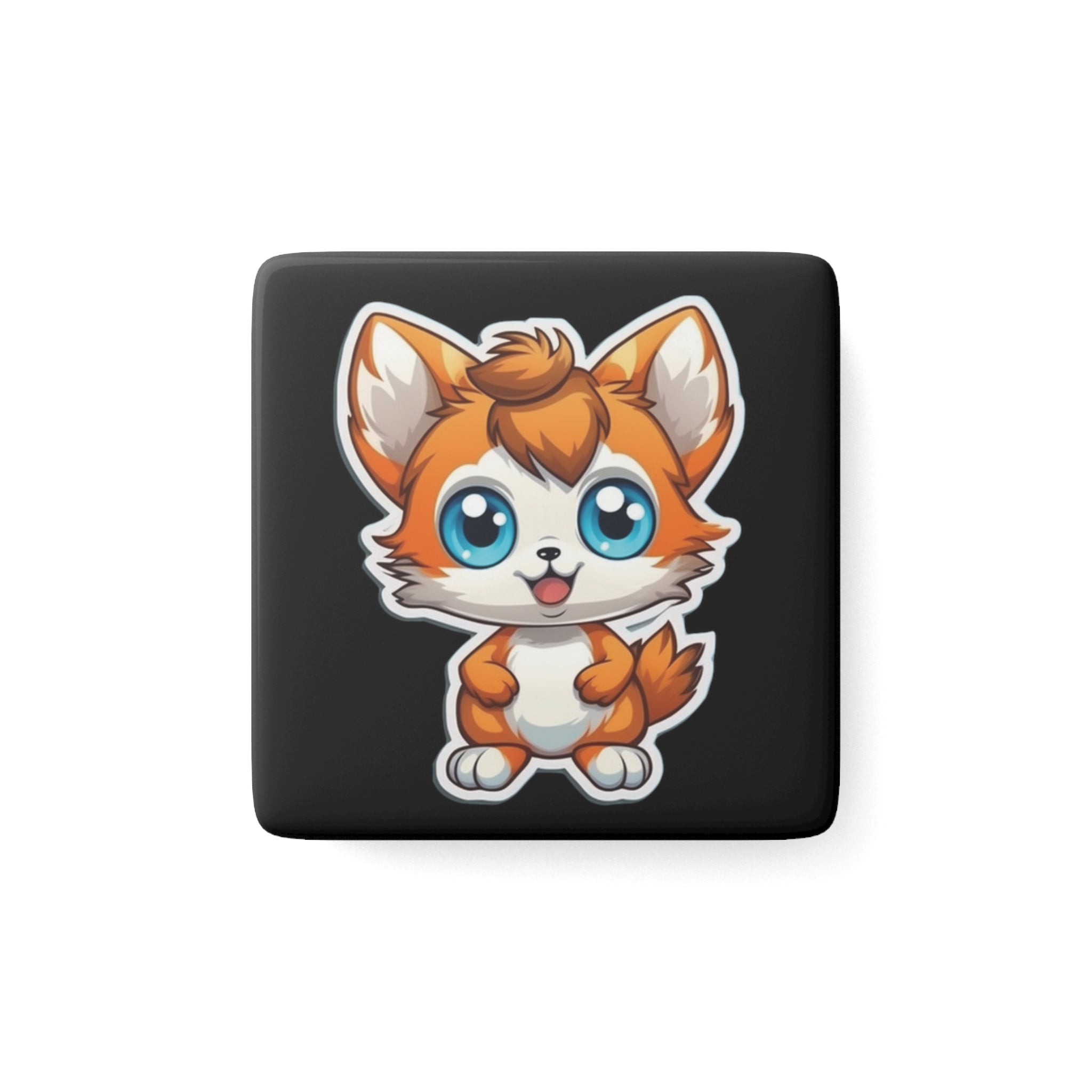Porcelain Magnet, Square - Adorable Mascots 01