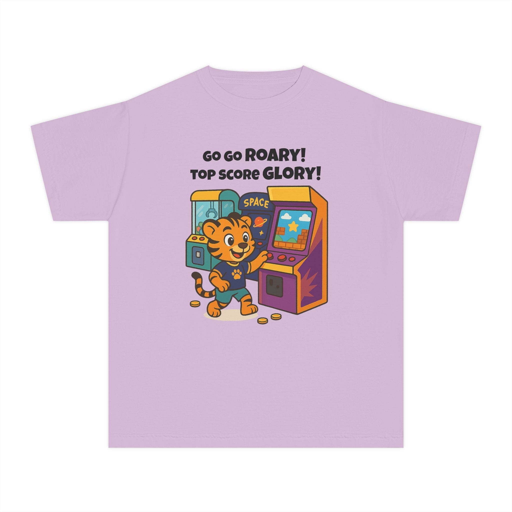 Youth Midweight Cotton Tee - Roary's Adventures at the Arcade