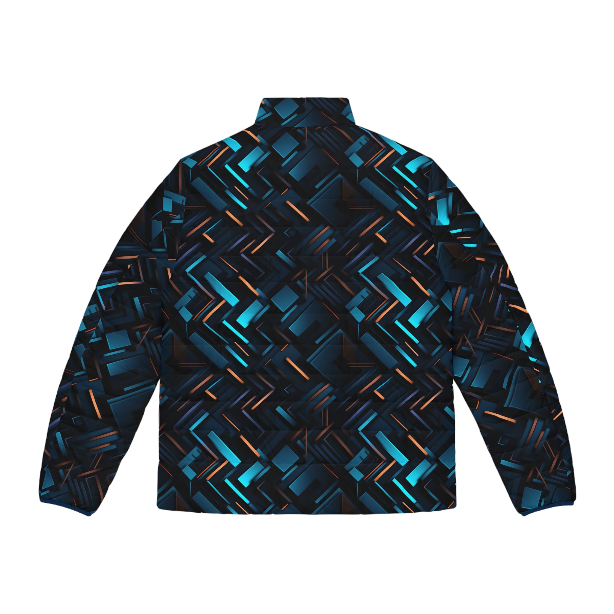 Men's Puffer Jacket (AOP) - Abstract Designs 12
