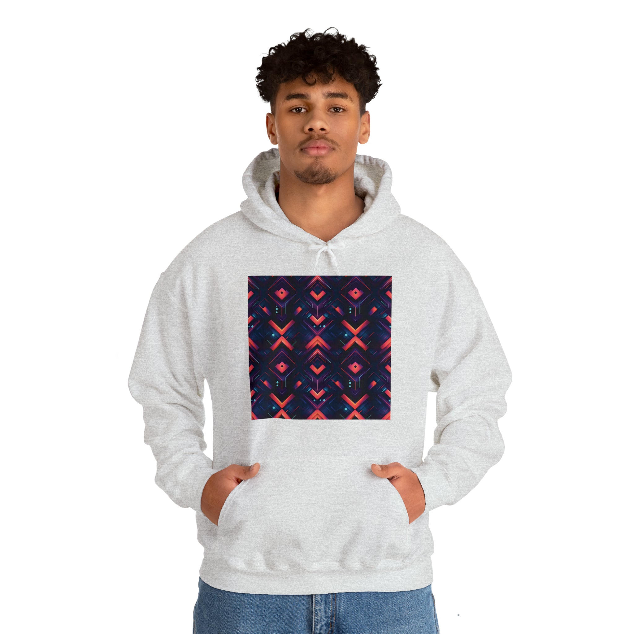 Unisex Heavy Blend™ Hooded Sweatshirt - Abstract Neon Designs 03