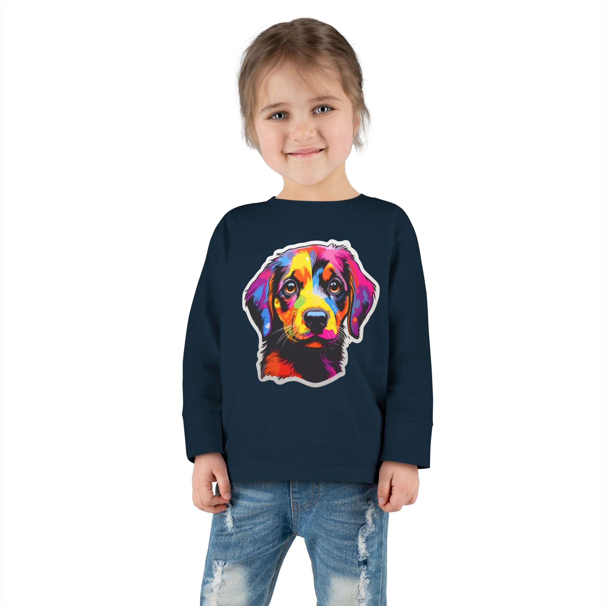 Toddler Long Sleeve Tee - Puppies 10