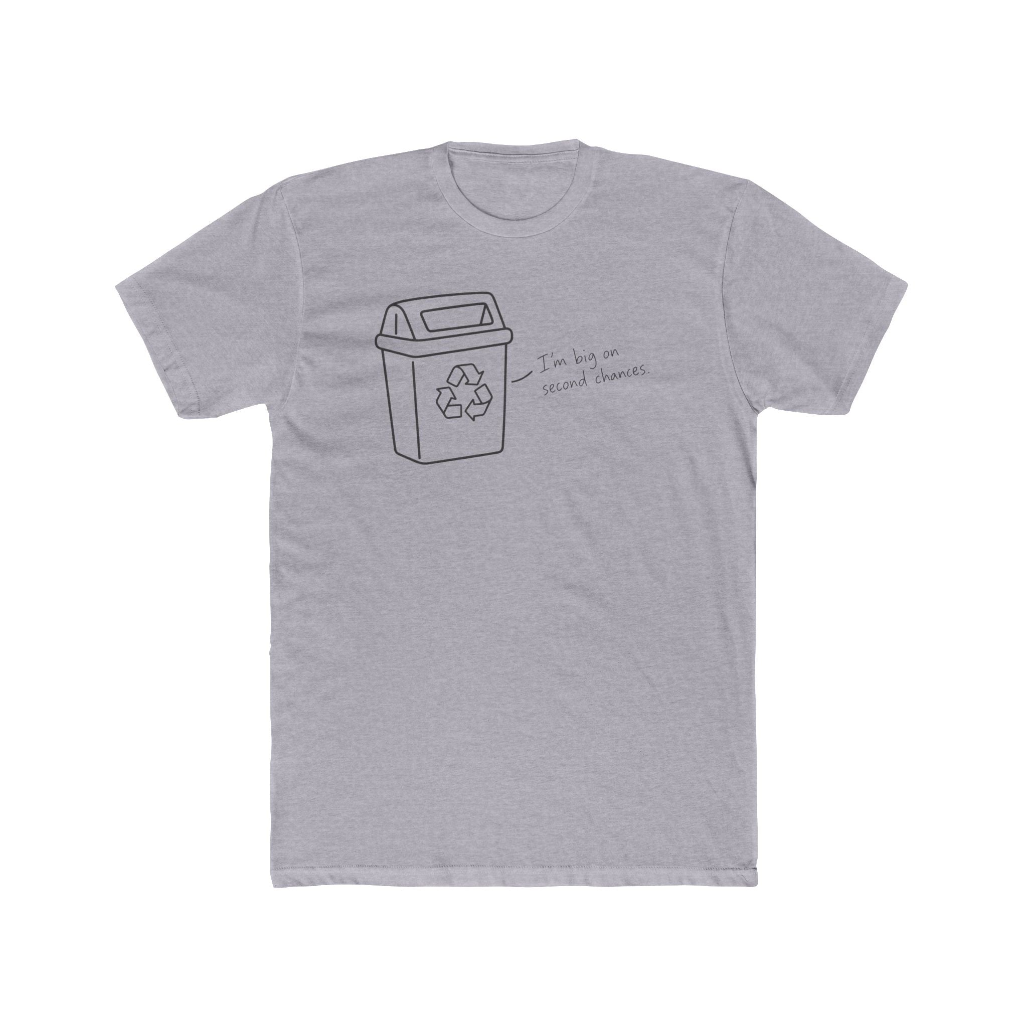 Men's Cotton Crew Tee - Objectively Speaking collection - Recycle Bin, second chance
