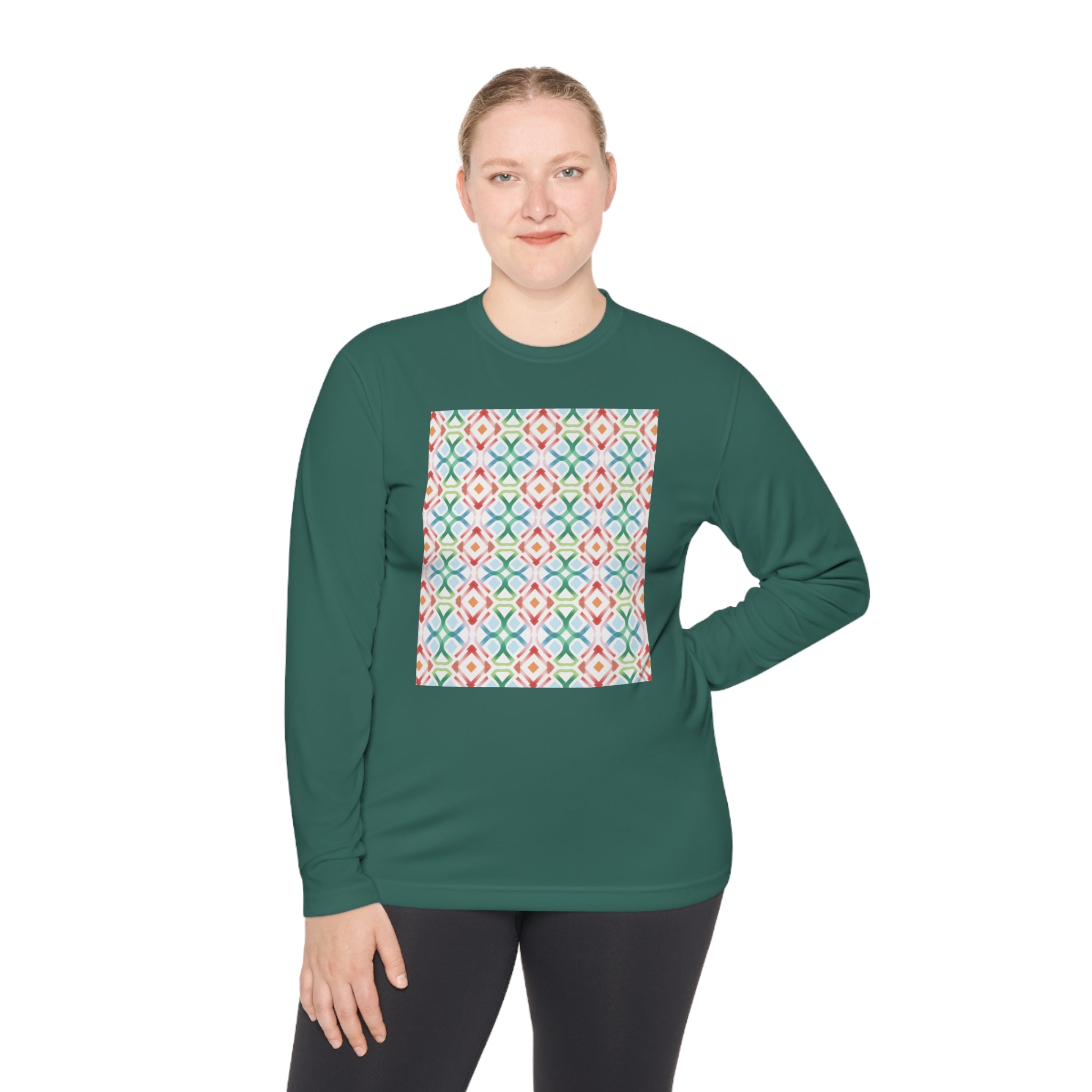 Unisex Lightweight Long Sleeve Tee (AOP) - Abstract Designs 09