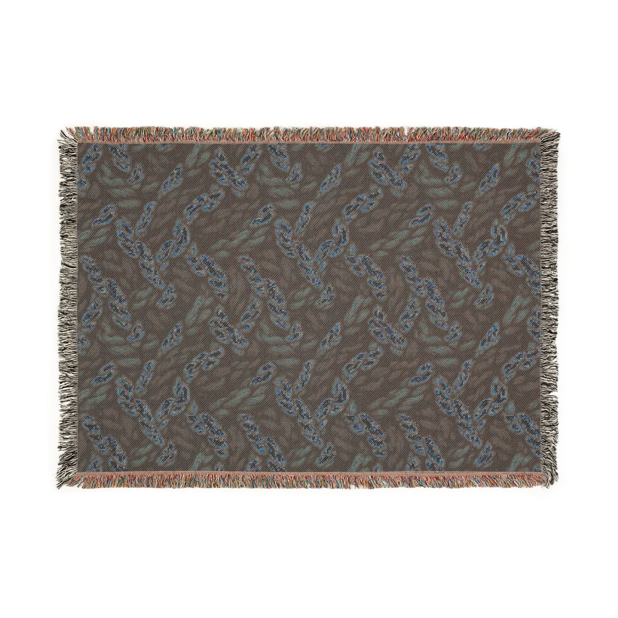 Woven Throw Blanket — Reversible Cozy Check Pattern for Living Room & Cabin - Design 08