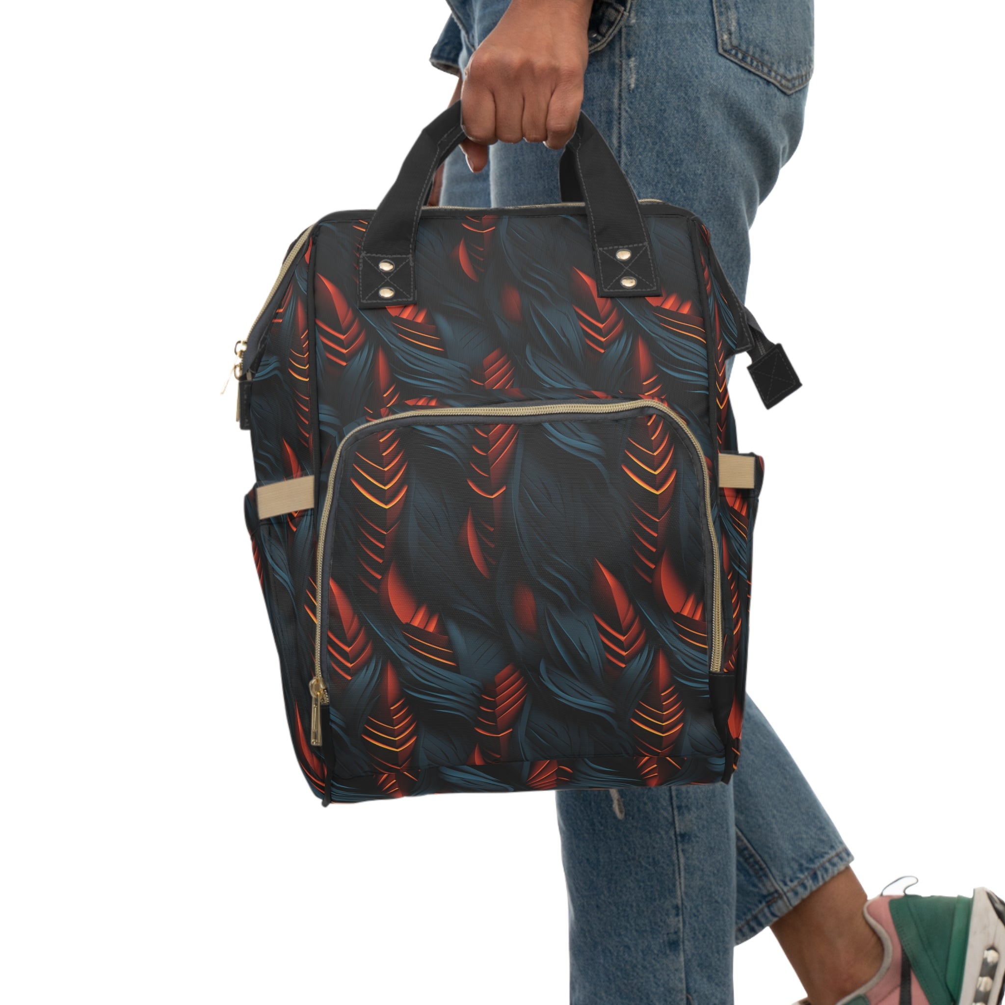 Multifunctional Diaper Backpack (AOP) - Abstract Designs 03