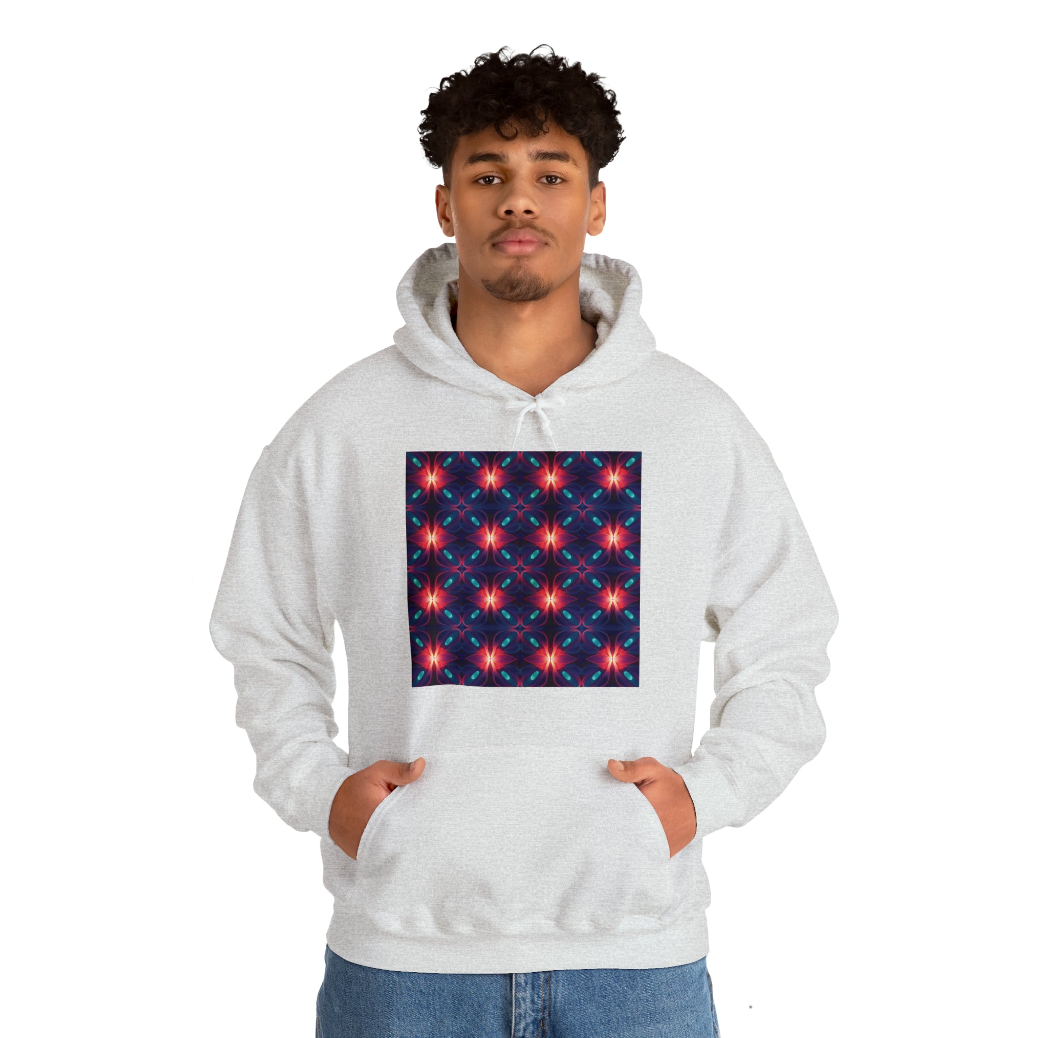 Unisex Heavy Blend™ Hooded Sweatshirt - Abstract Neon Designs 04