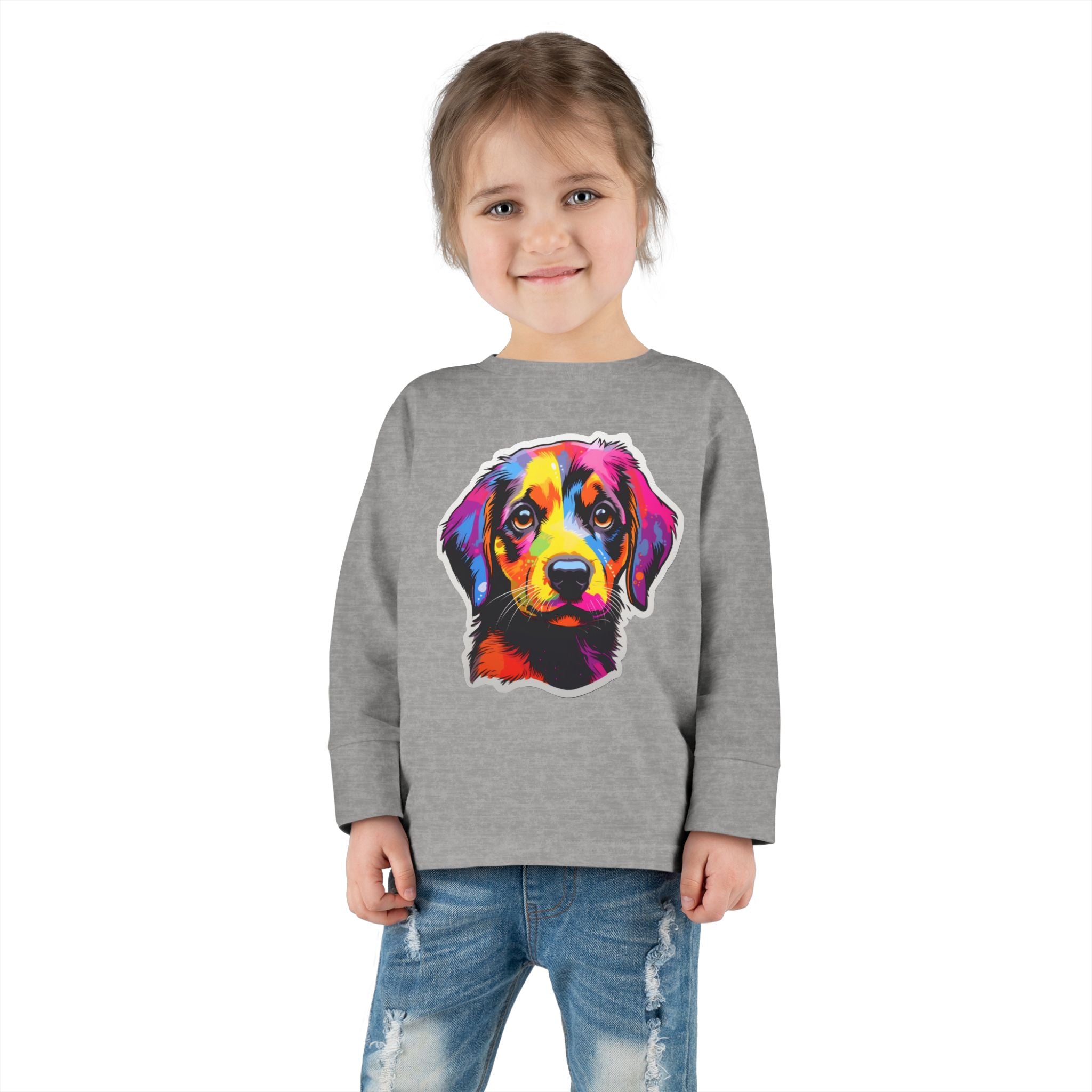 Toddler Long Sleeve Tee - Puppies 10