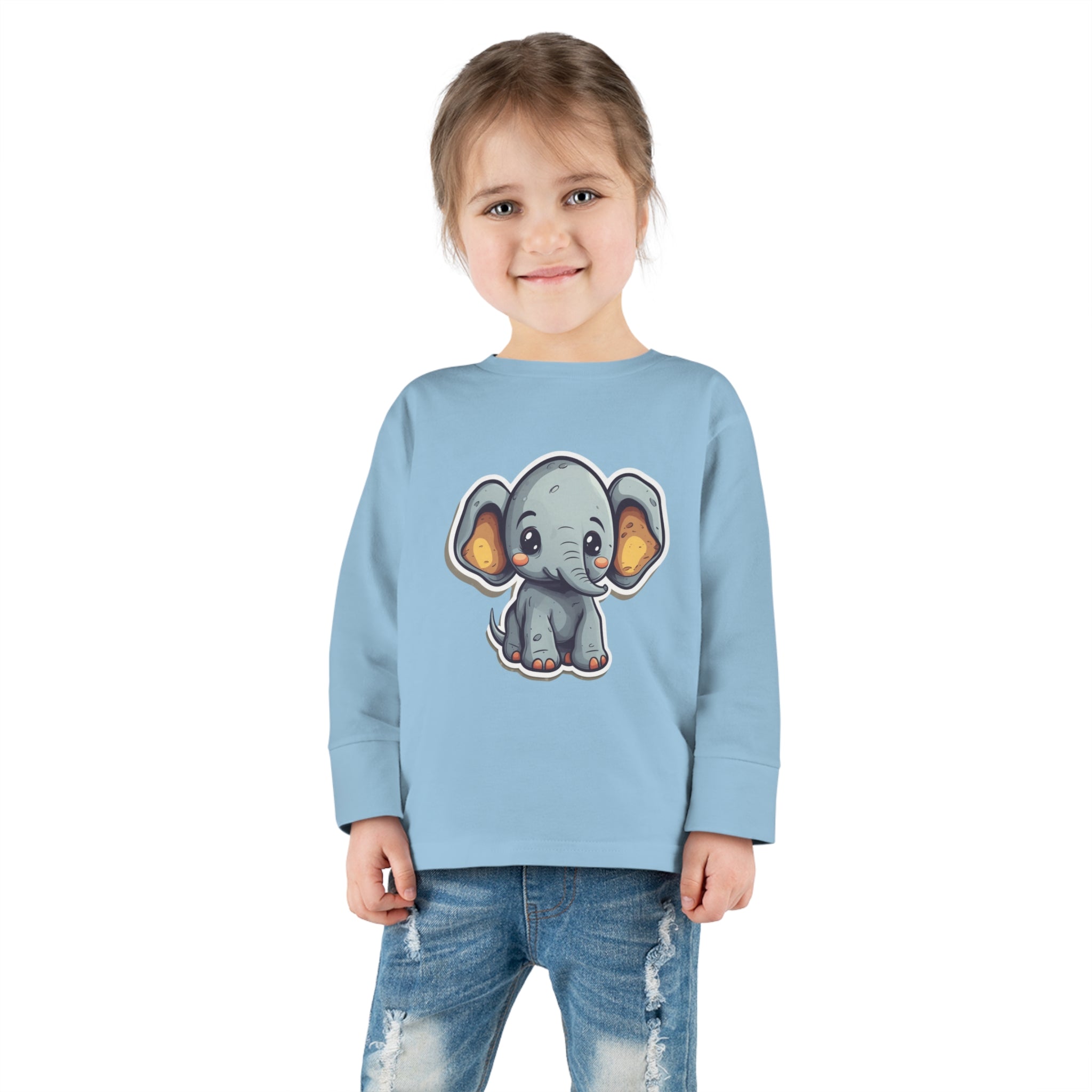 Toddler Long Sleeve Tee - Elephant Calf