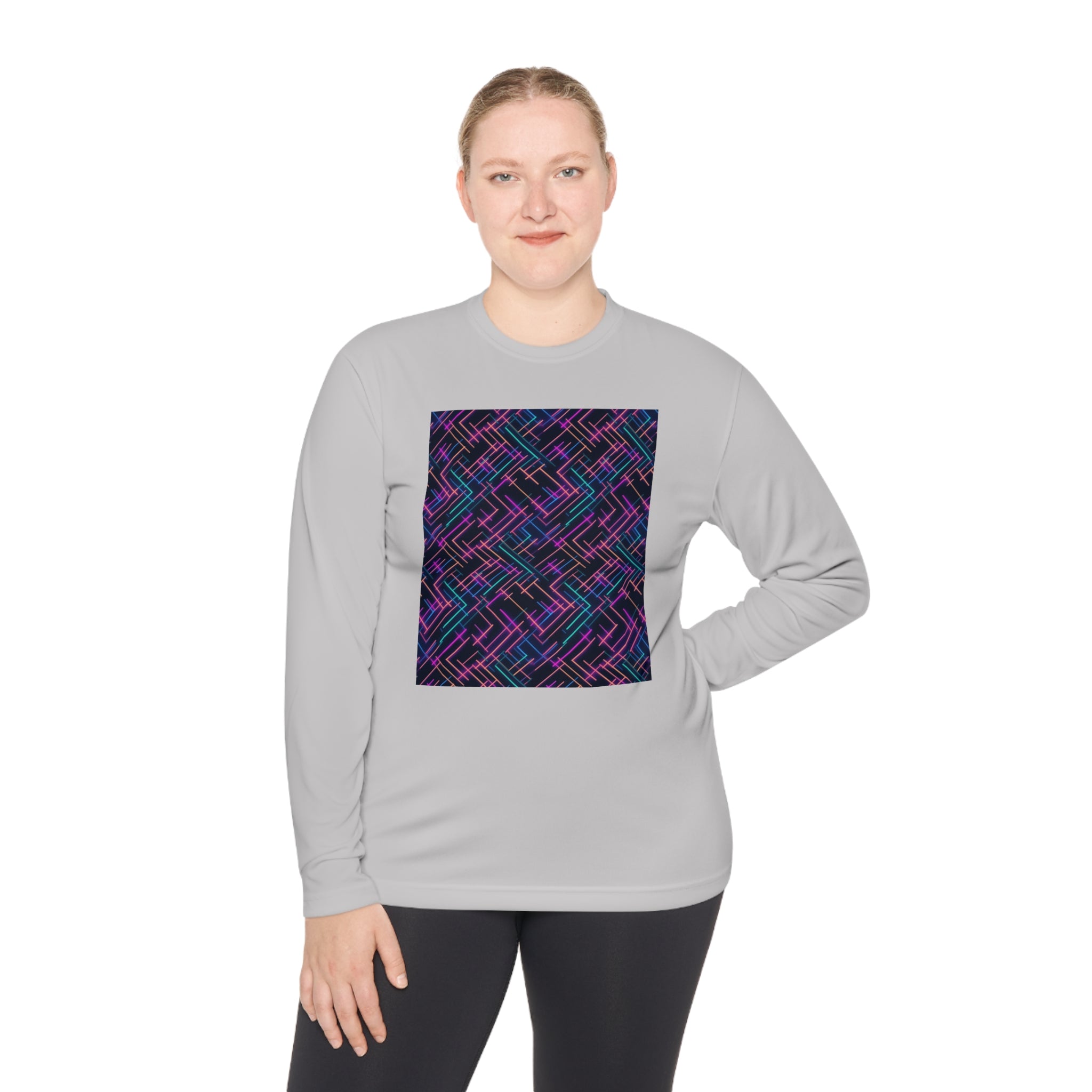 Unisex Lightweight Long Sleeve Tee (AOP) - Abstract Designs 05