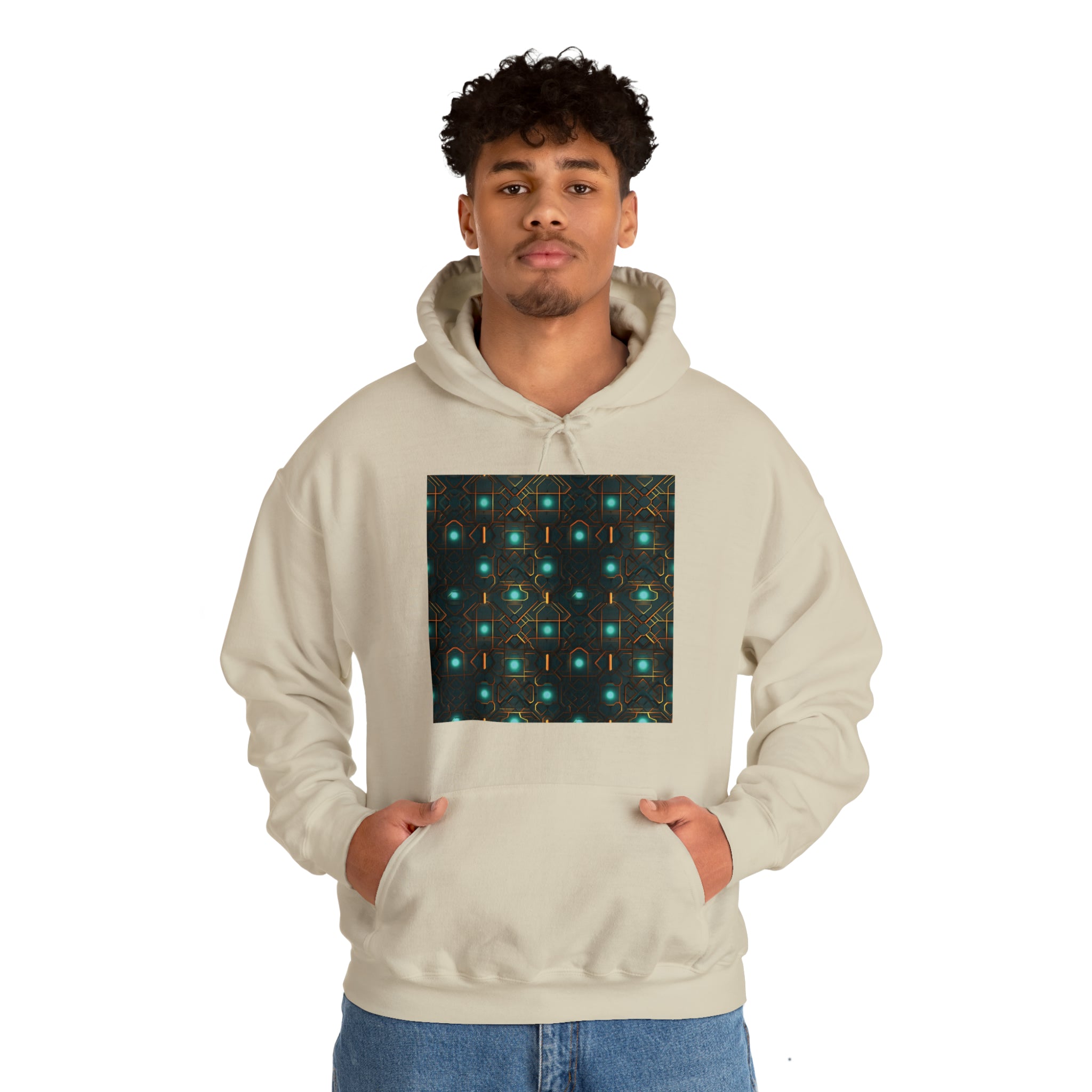 Unisex Heavy Blend™ Hooded Sweatshirt - Abstract Neon Designs 09