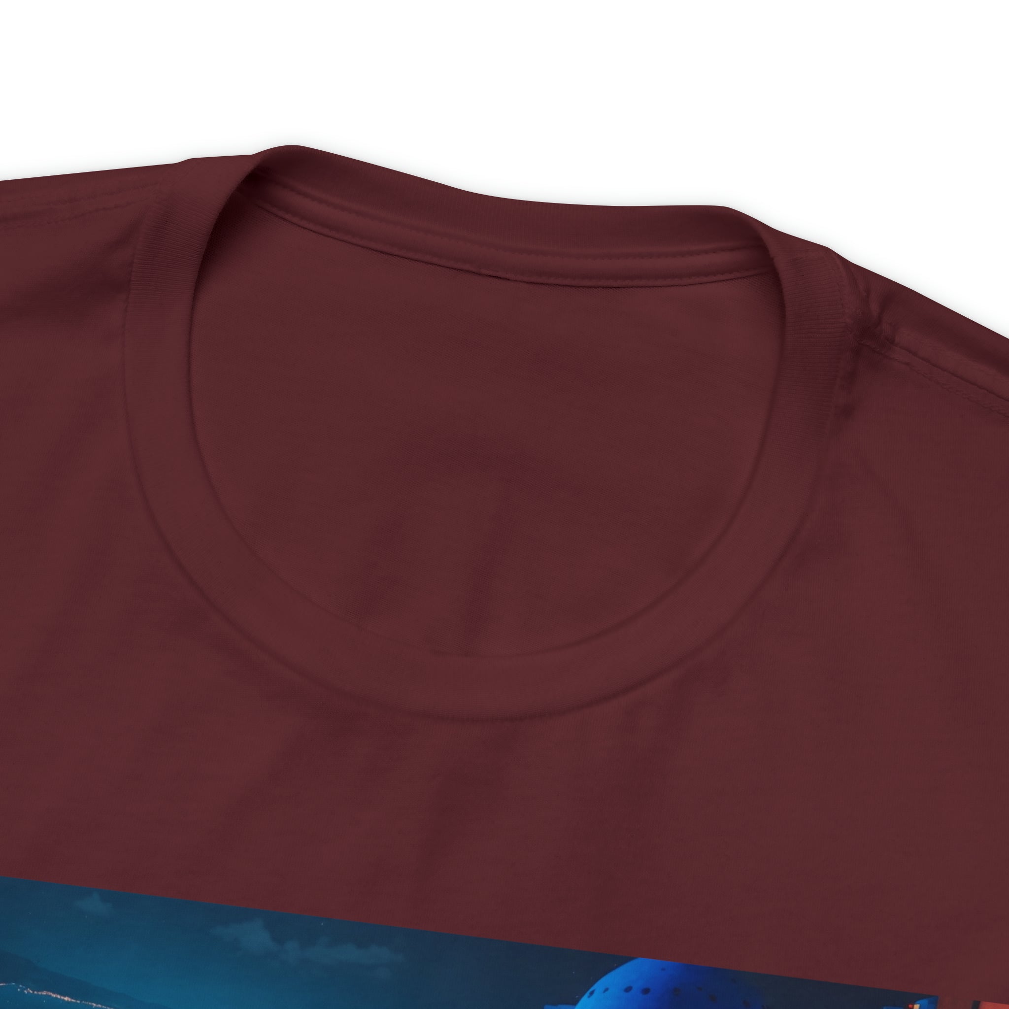 Unisex Jersey Short Sleeve Tee - Oia Blue Domes, Greece