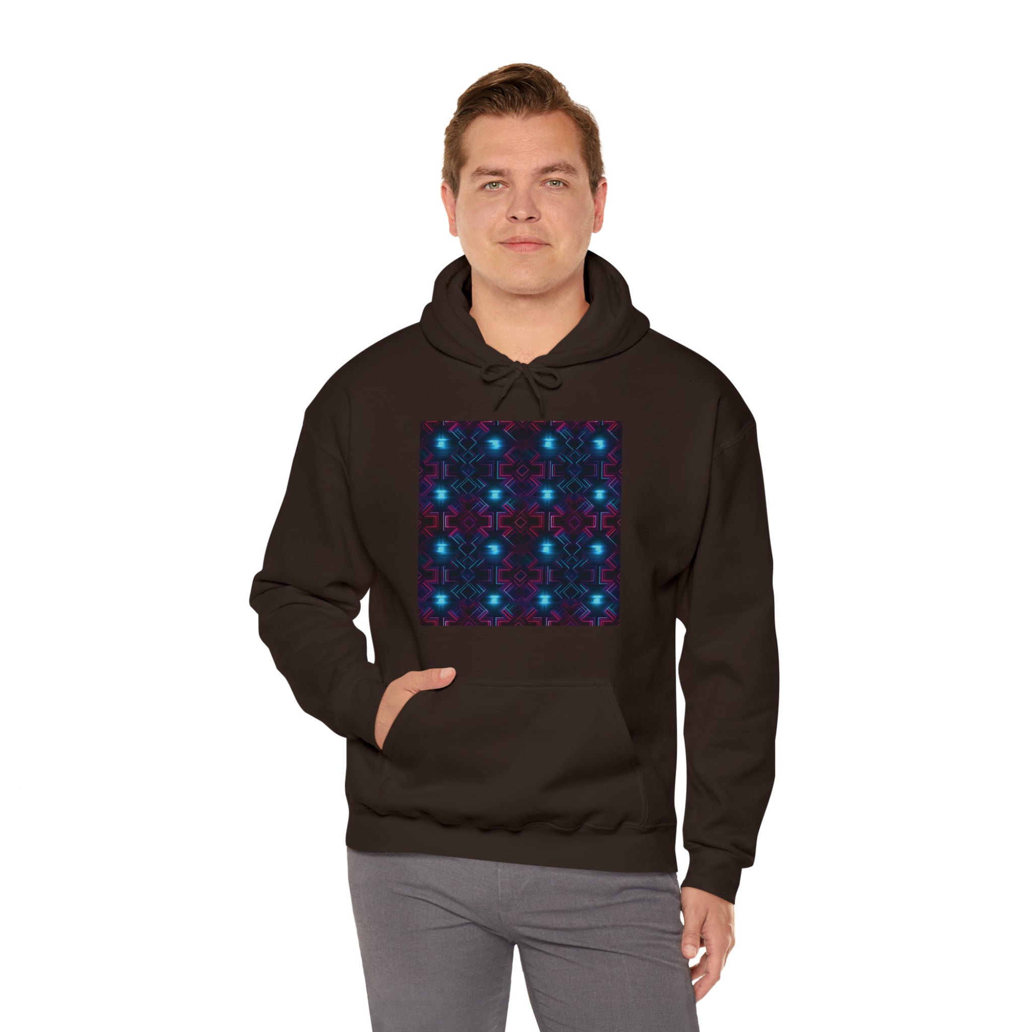 Unisex Heavy Blend™ Hooded Sweatshirt - Abstract Neon Designs 01