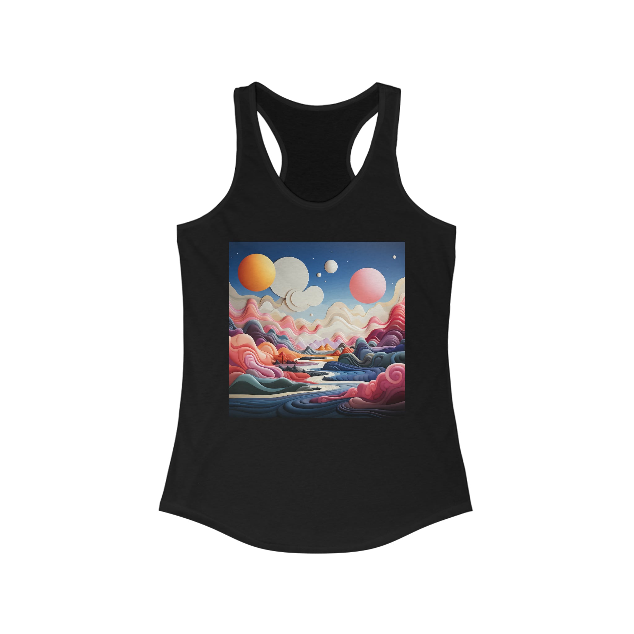 Women's Ideal Racerback Tank - Vector Art Design 20