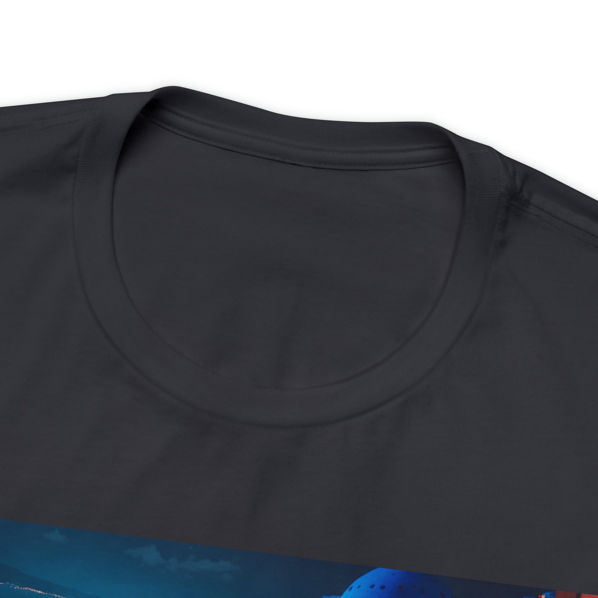 Unisex Jersey Short Sleeve Tee - Oia Blue Domes, Greece