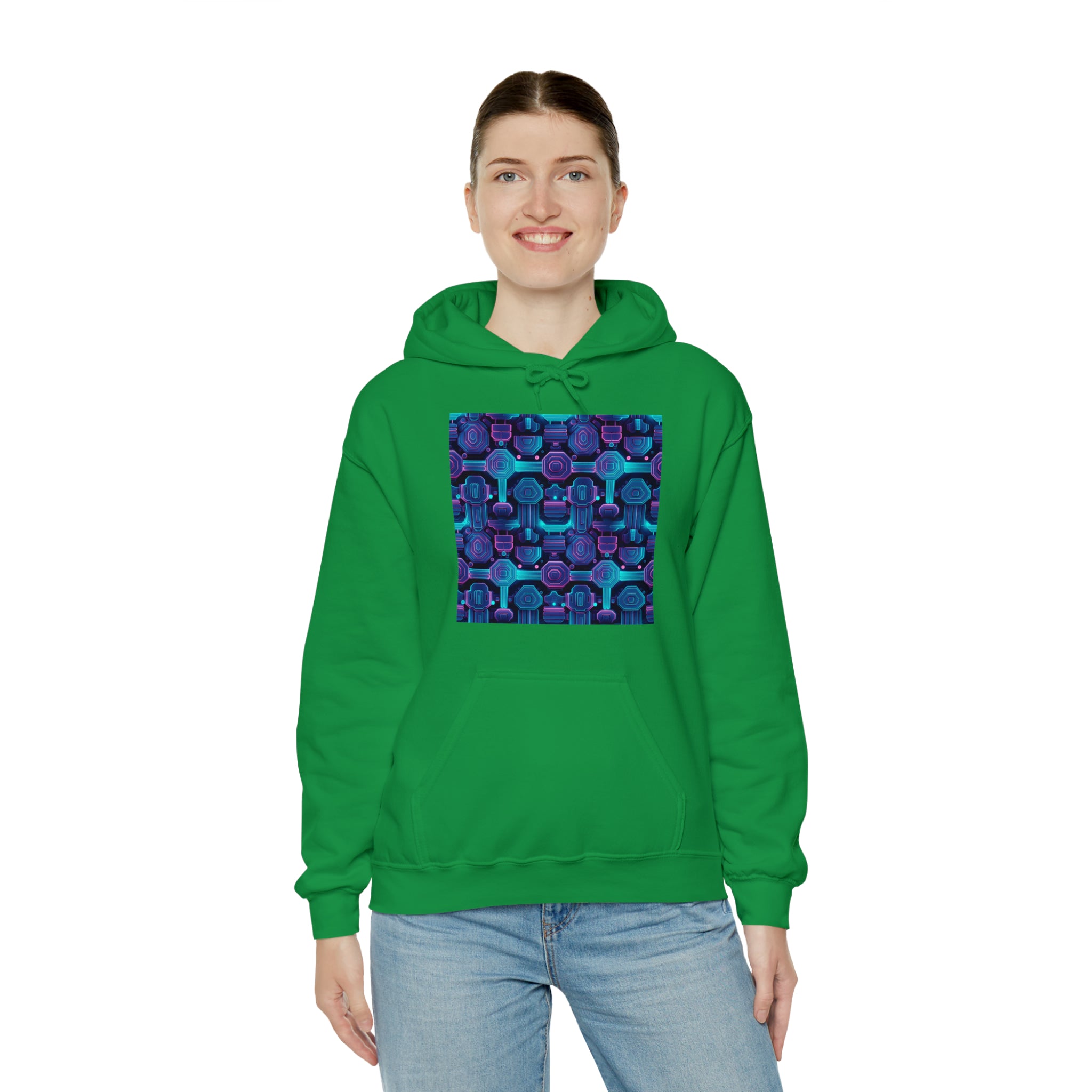 Unisex Heavy Blend™ Hooded Sweatshirt - Abstract Neon Designs 02