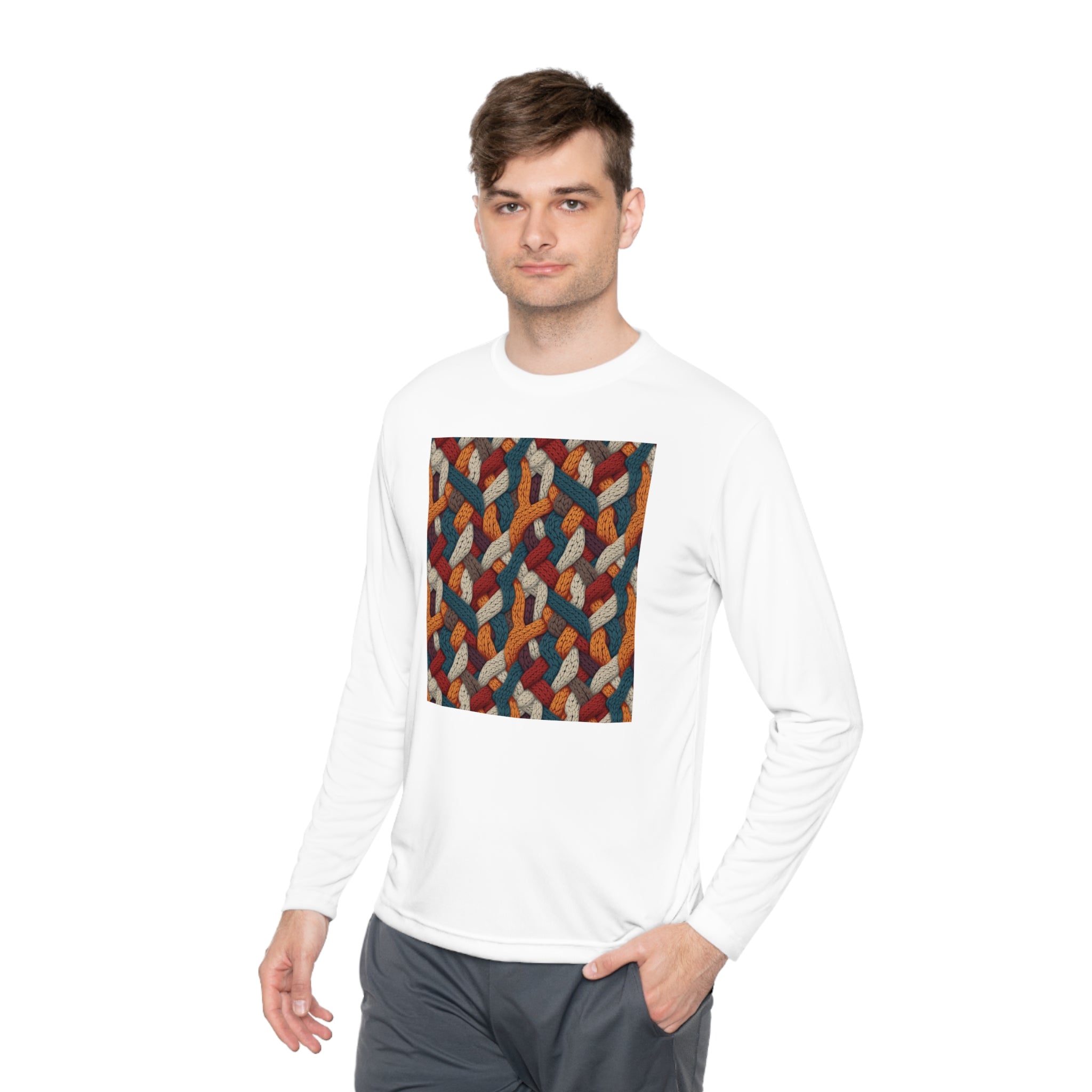 Unisex Lightweight Long Sleeve Tee (AOP) - Abstract Designs 11