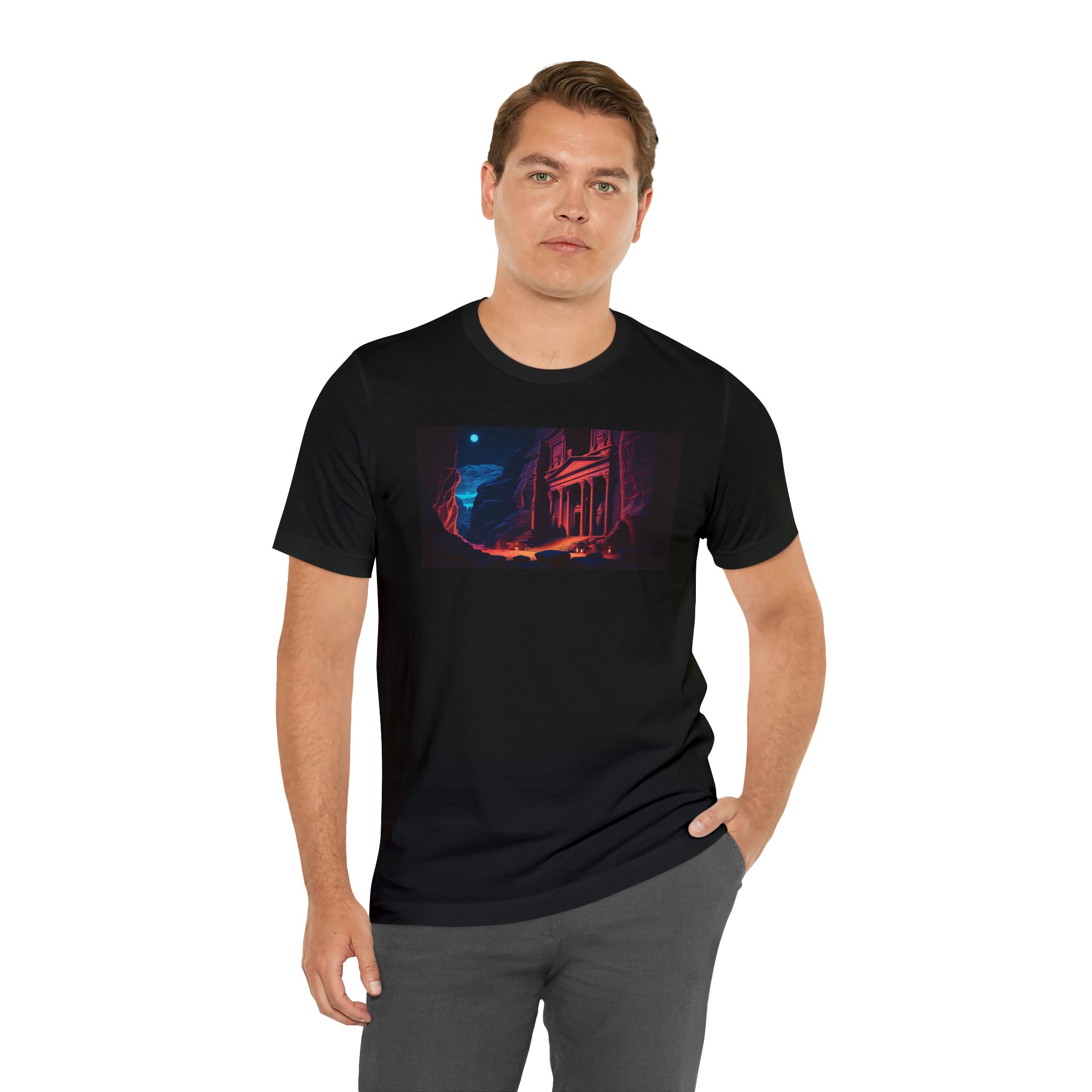 Unisex Jersey Short Sleeve Tee - Petra Caves, Jordan