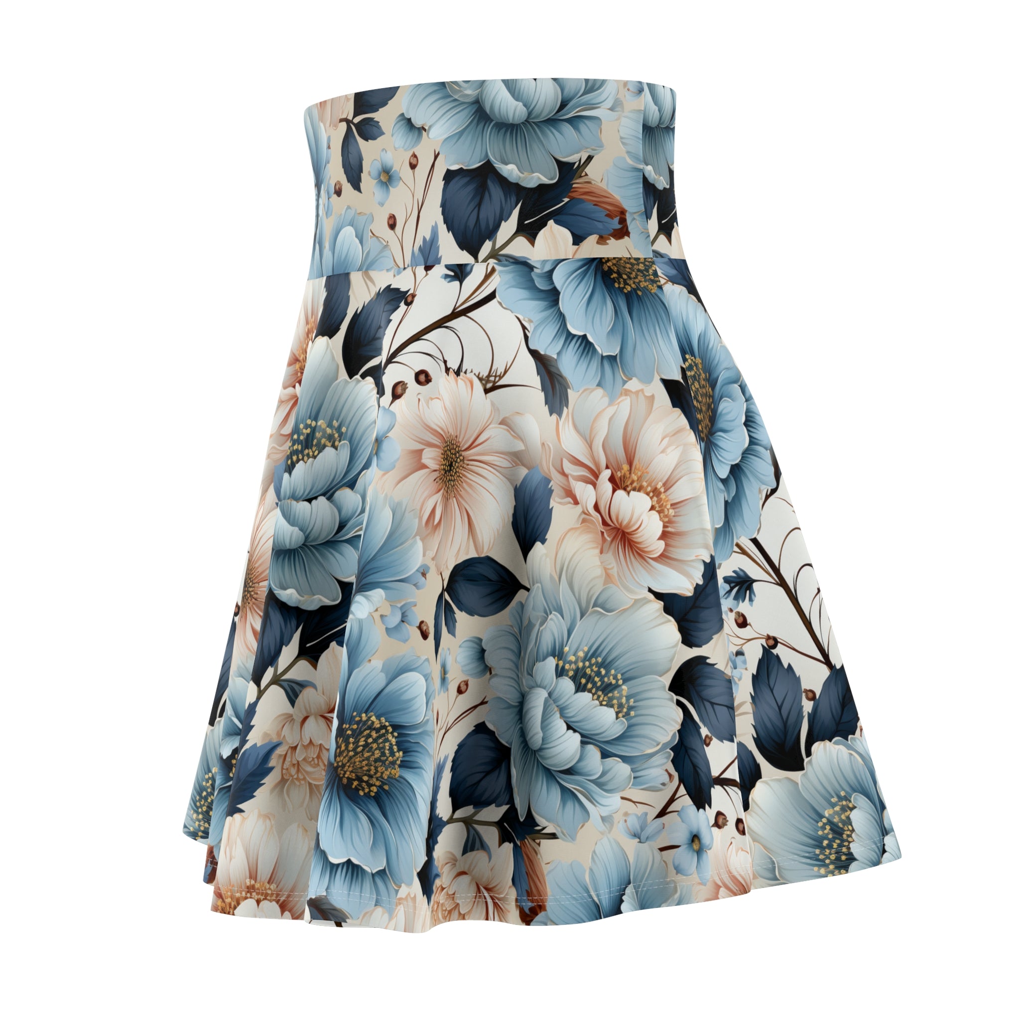 Women's Skater Skirt (AOP) - Seamless Watercolor Designs 01