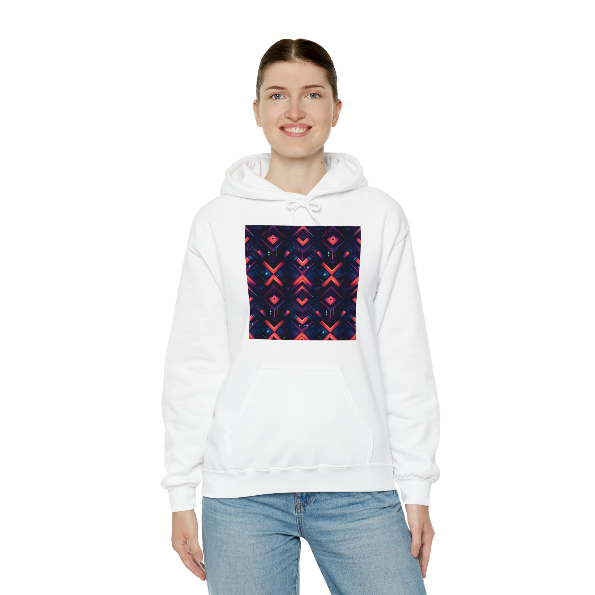 Unisex Heavy Blend™ Hooded Sweatshirt - Abstract Neon Designs 03