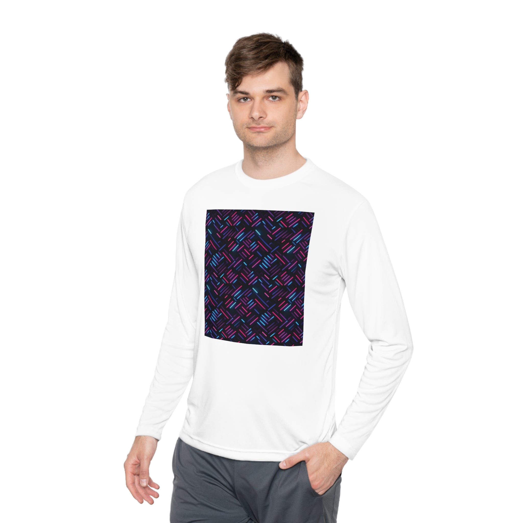 Unisex Lightweight Long Sleeve Tee (AOP) - Abstract Designs 03