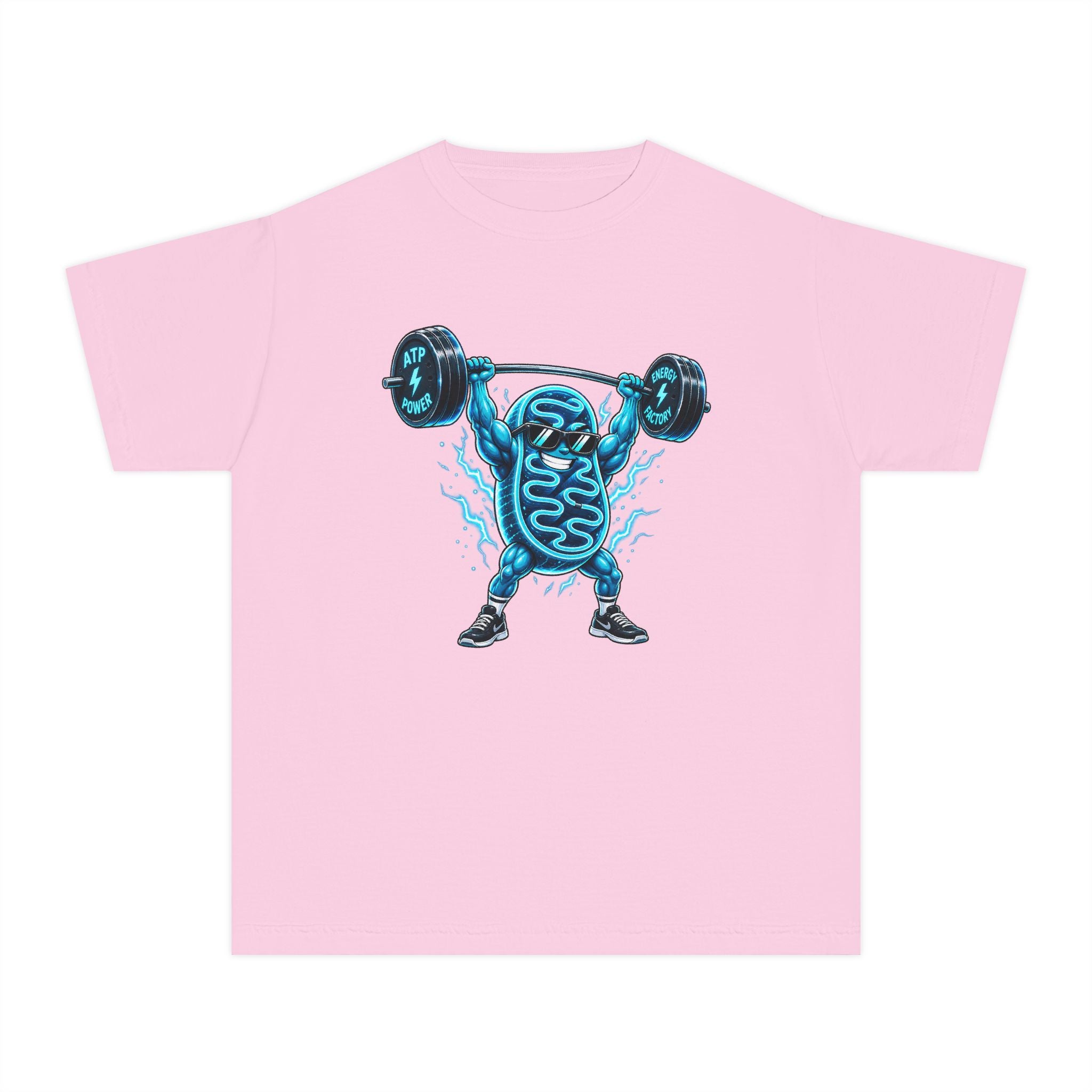 Youth Midweight Cotton Tee - Mitochondria Powerhouse