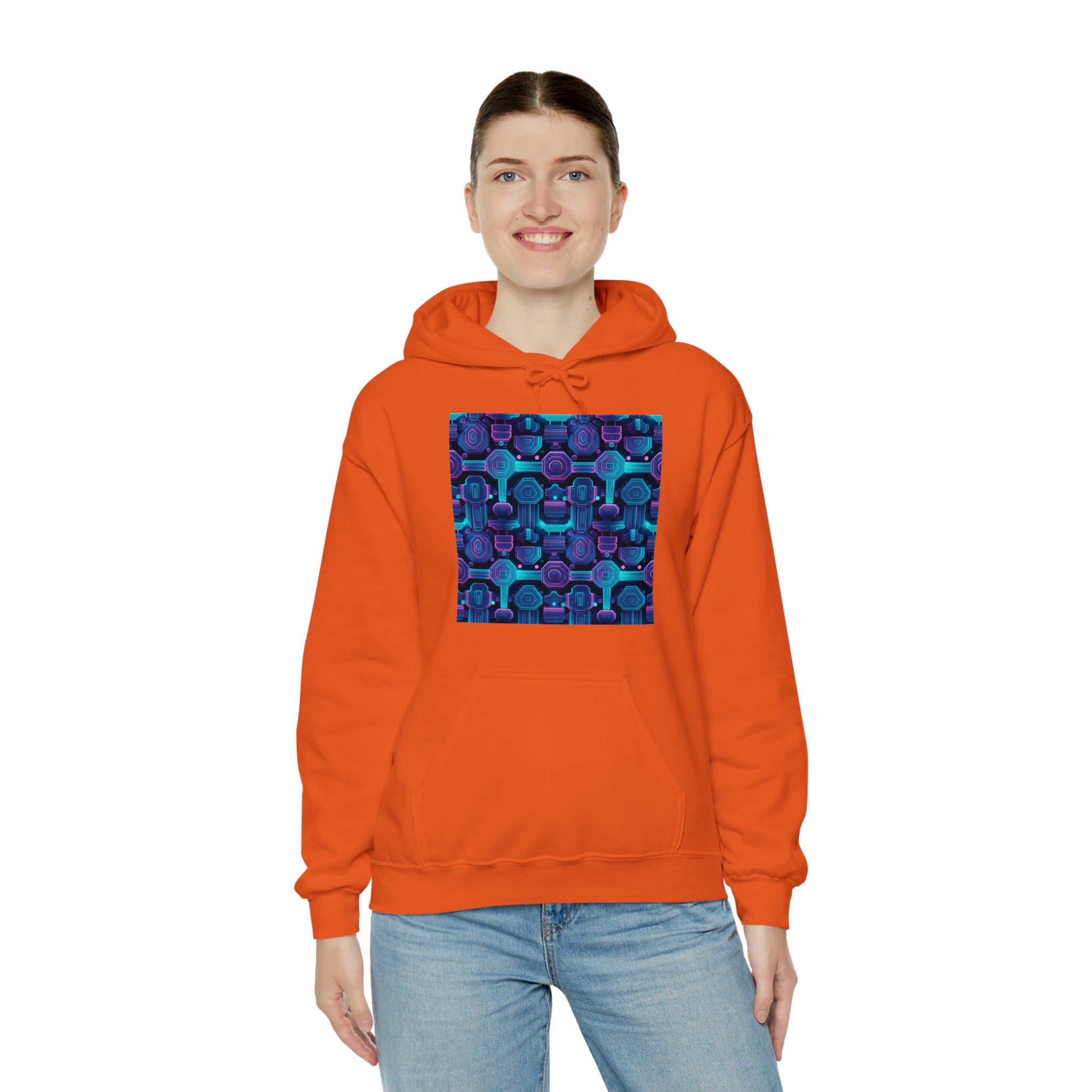 Unisex Heavy Blend™ Hooded Sweatshirt - Abstract Neon Designs 02