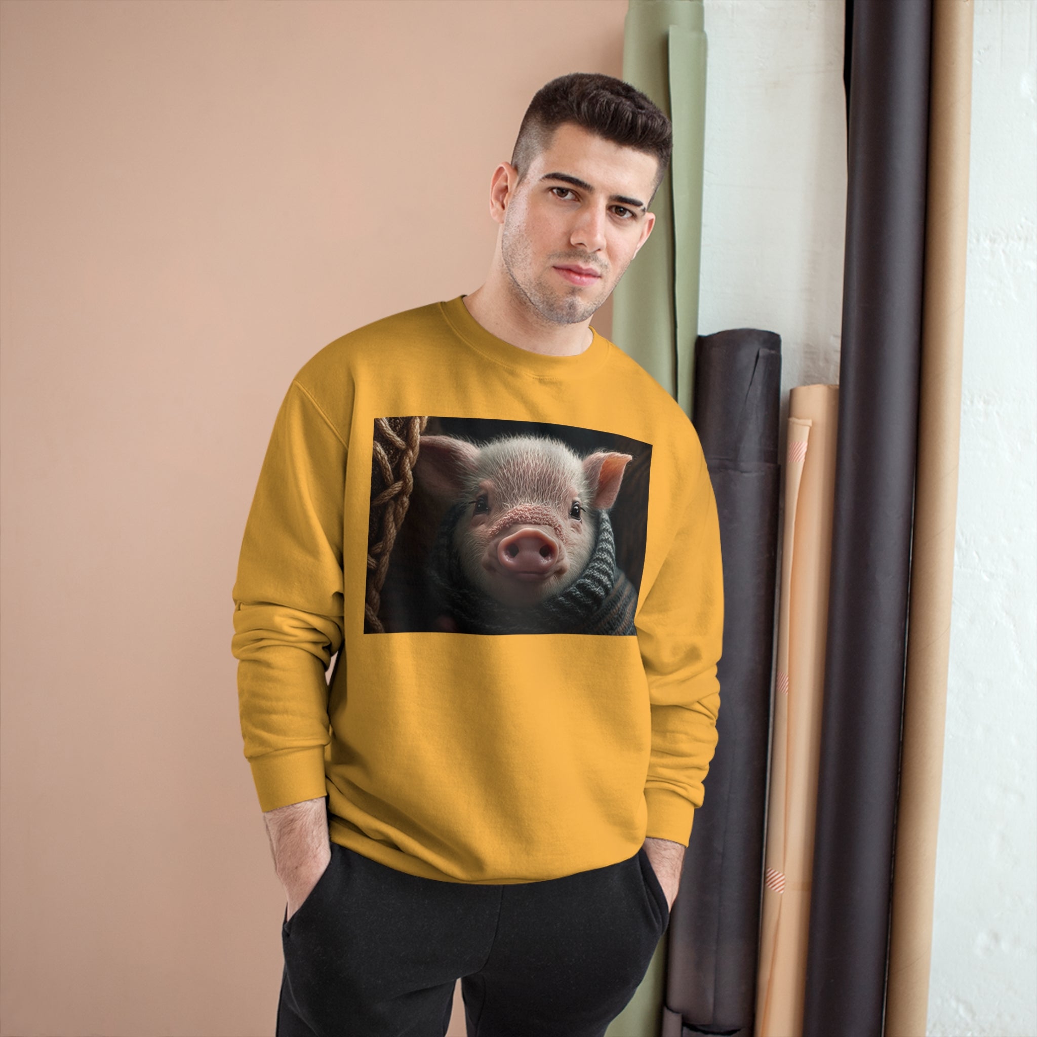 Champion Sweatshirt - Knit Animals, Piglet